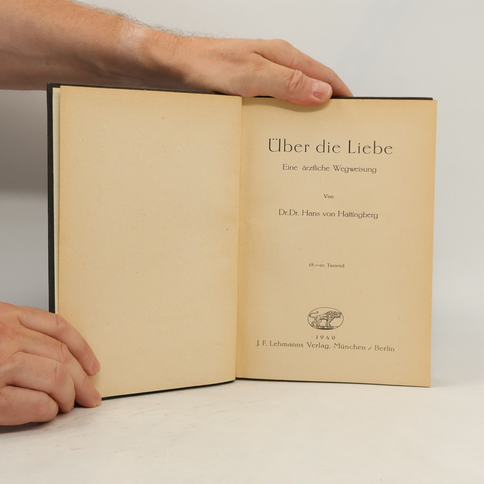 Hans von Hattingberg Über die Liebe
