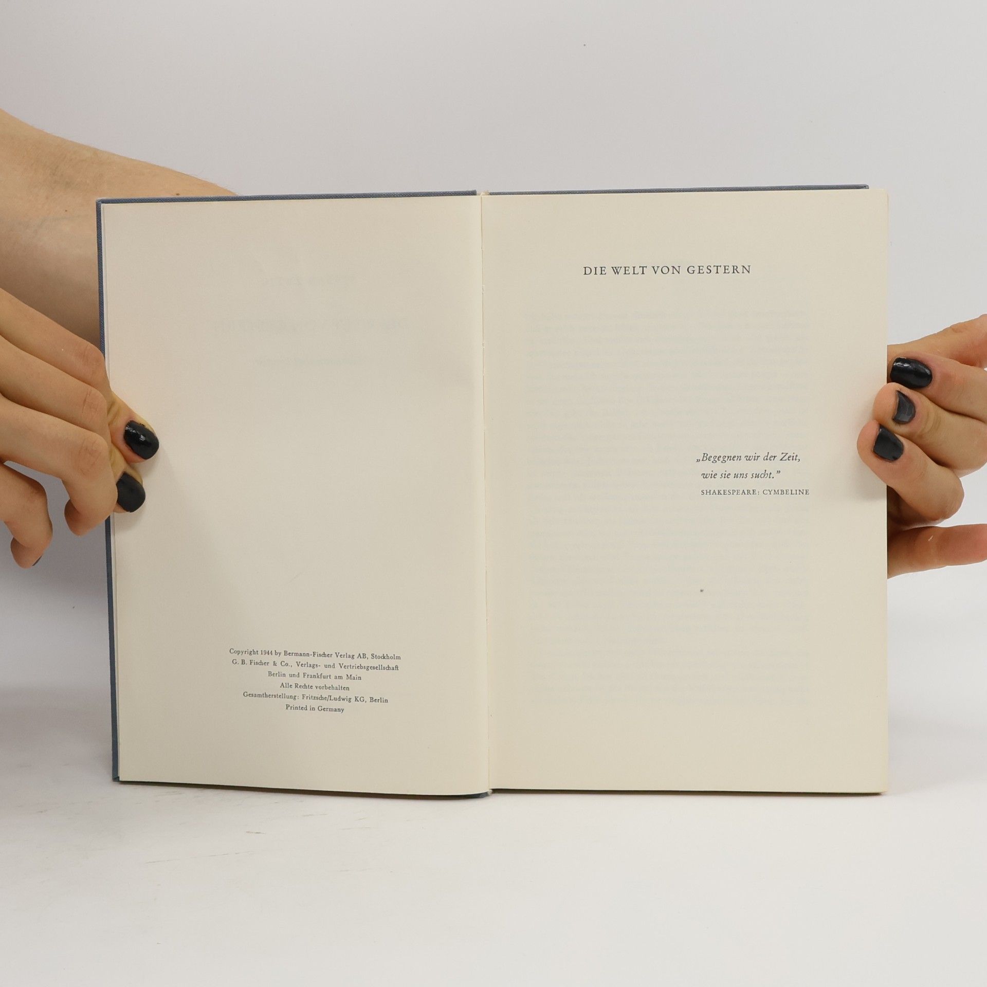 Stefan Zweig Die Welt von Gestern
