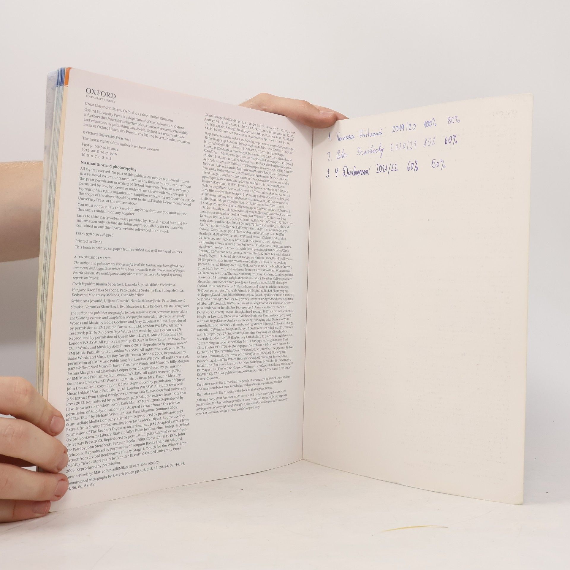 Tom Hutchinson Project 5 : Student's book
