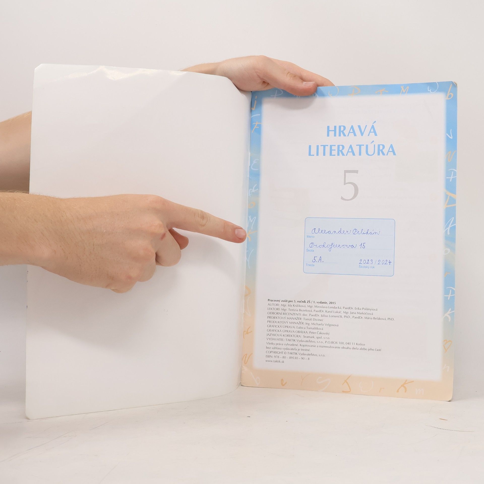 Kolektiv autorů Hravá literatúra. Pracovný zošit pre 5. ročník ZŠ