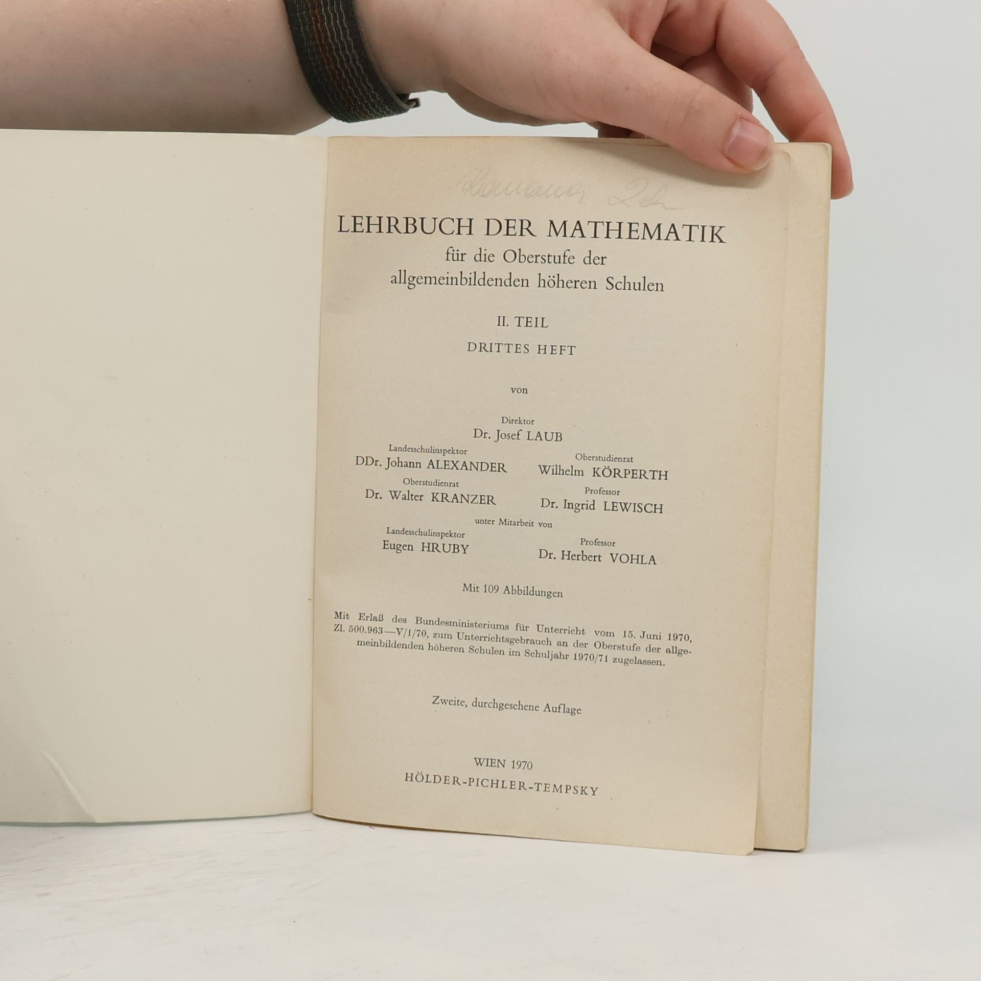 Kolektiv autorů Lehrbuch der Mathematik für die Oberstufe der allgemeinbildenden höheren Schulen
