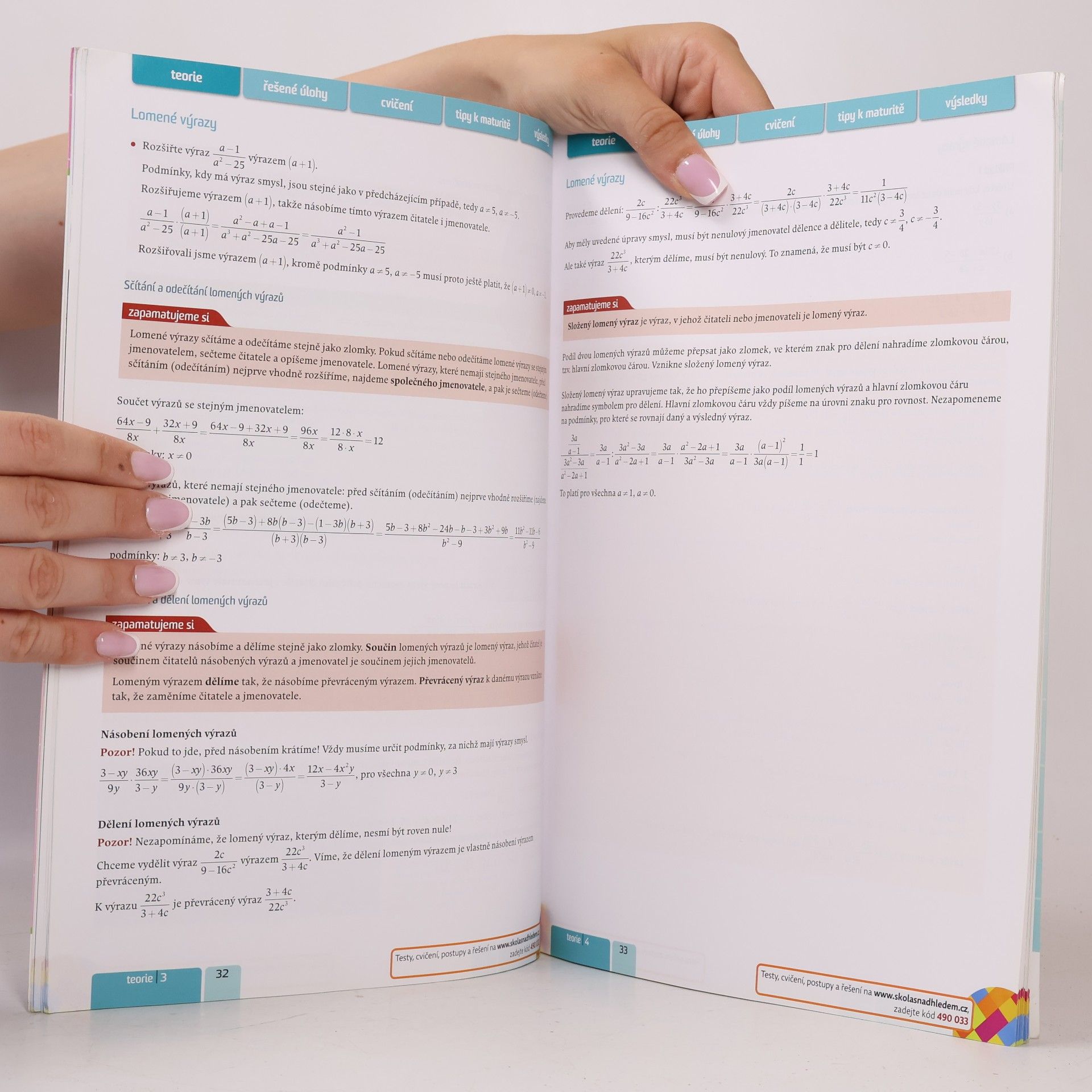 Helena Binterová Matematika s nadhledem : od prváku k maturitě. 2. díl, Algebraické výrazy