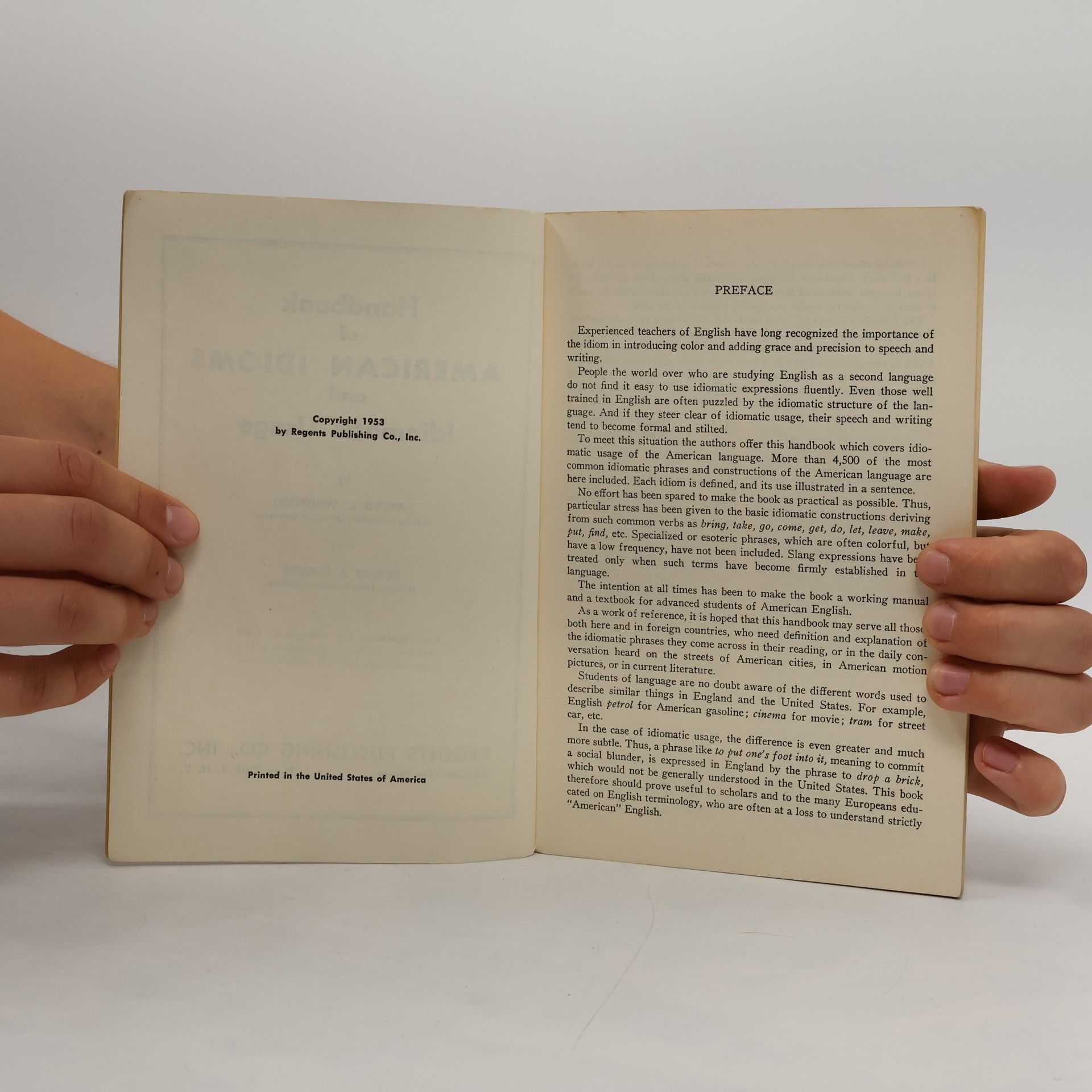 Harold C. Whitford Handbook of American Idioms and Idiomatic Usage