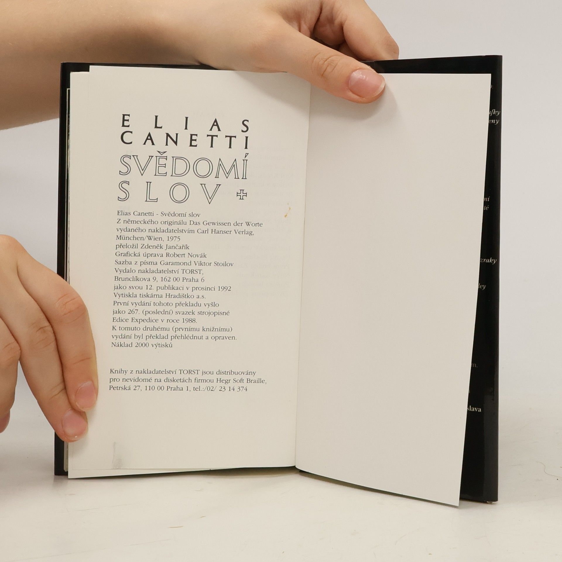 Elias Canetti Svědomí slov