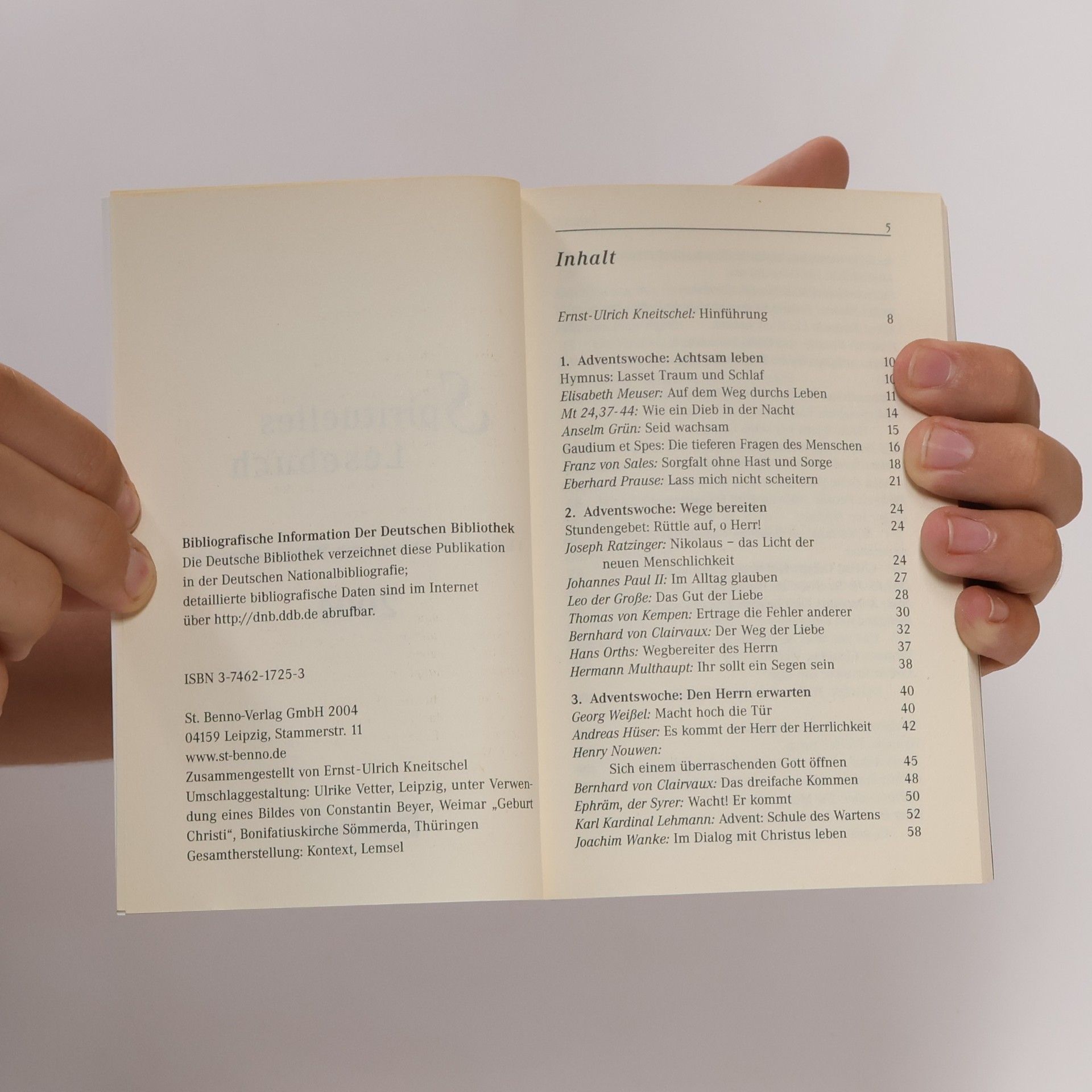 Elisabeth Meuser Spirituelles Lesebuch für die Advents- und Weihnachtszeit 2004