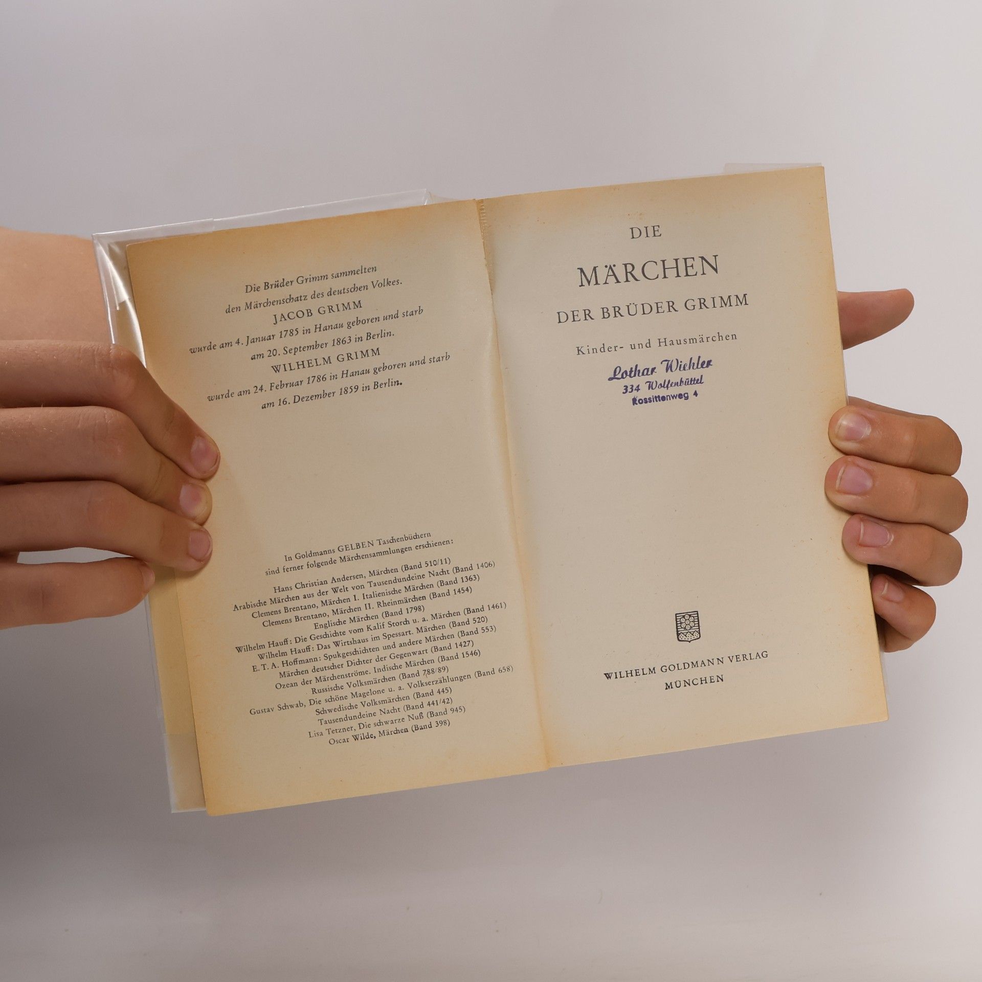 Jacob Grimm Die Märchen der Brüder Grimm