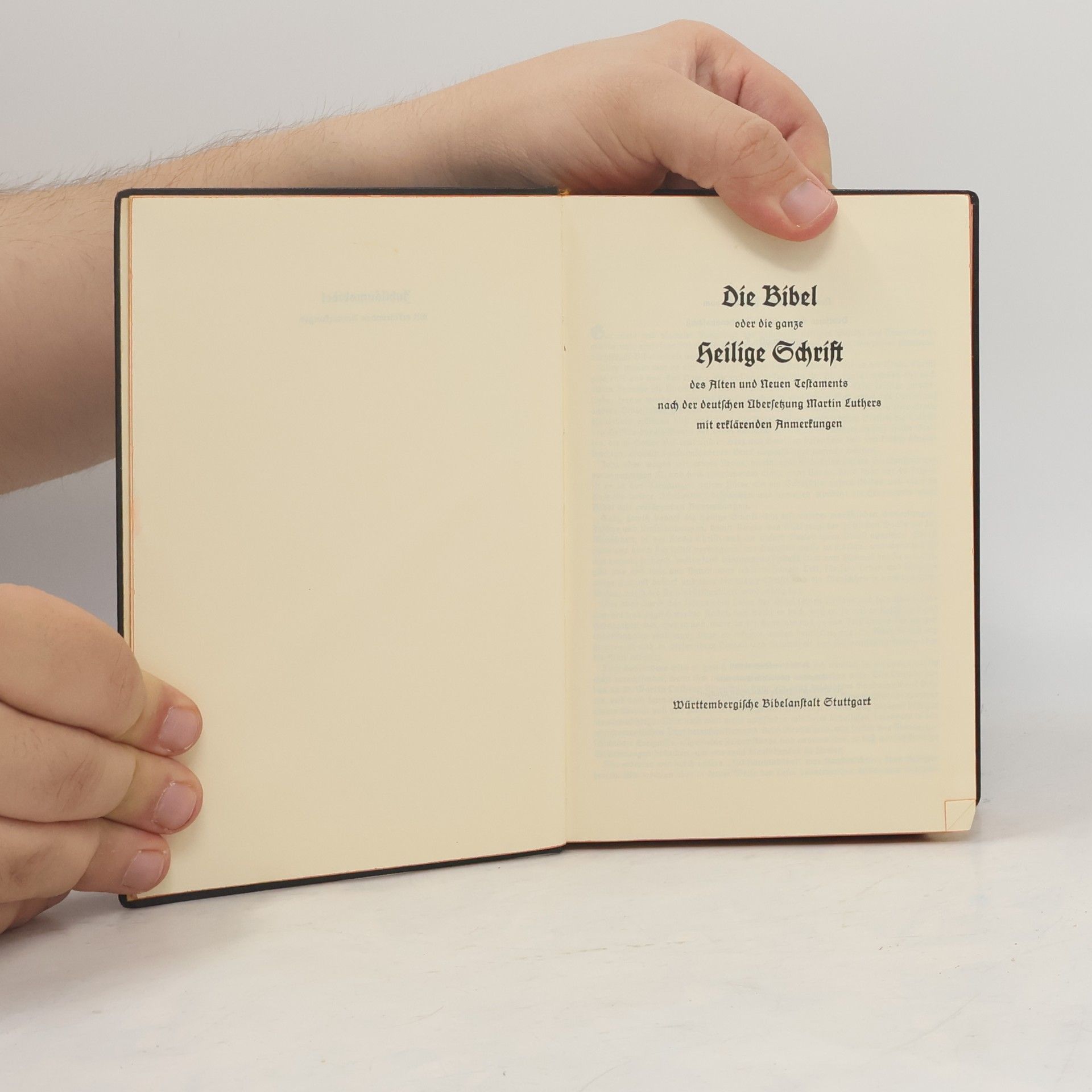 Martin Luther Die Bibel oder die ganze heilige Schrift