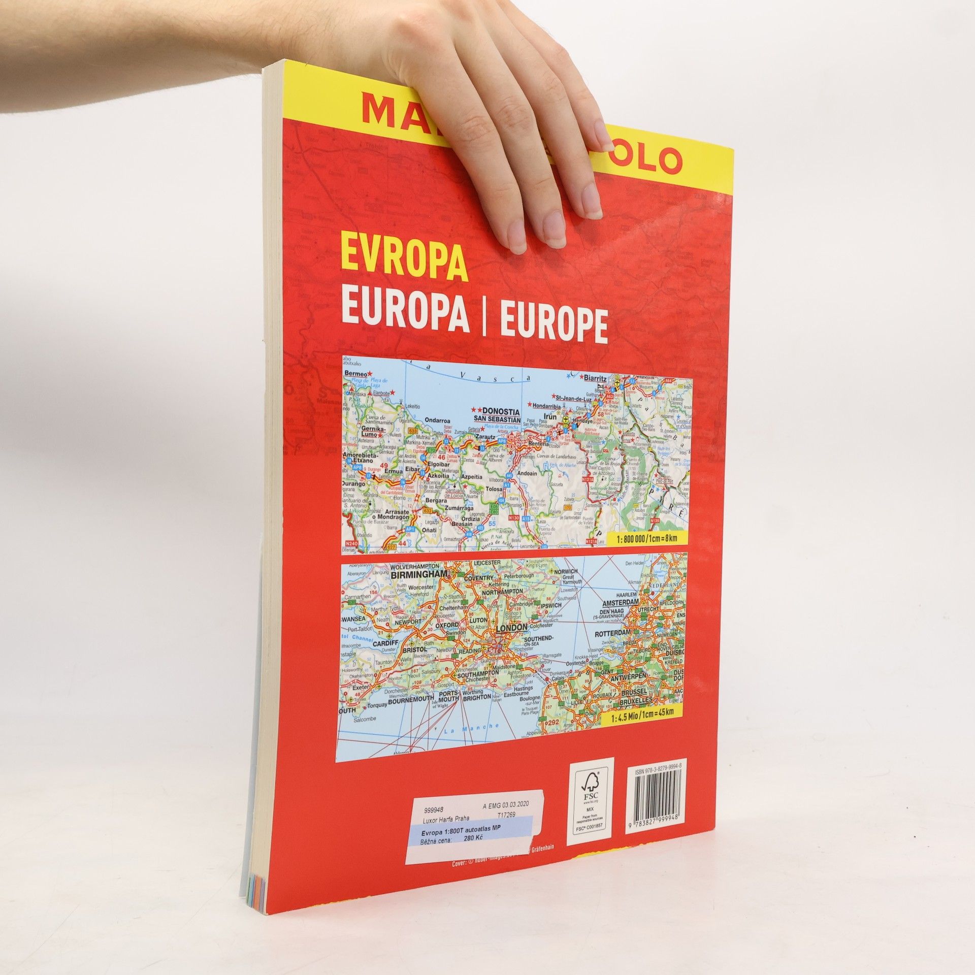 Kolektiv autorů Evropa. Europa Atlas 1:800 000, 1:4 500 000