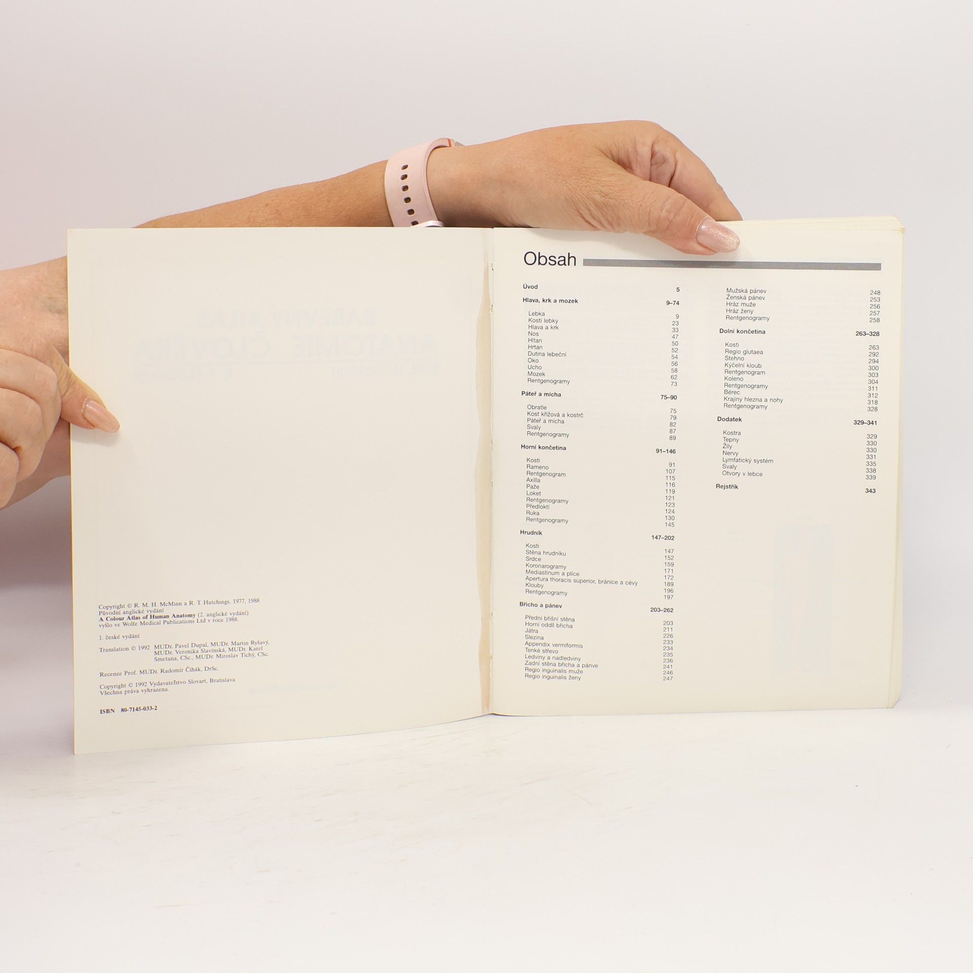 R. M. H. Robert Matthew Hay McMinn Barevný atlas anatomie člověka