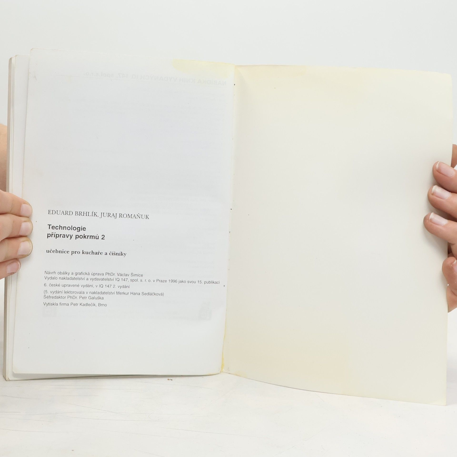 Eduard Brhlík Technologie přípravy pokrmů 2: učebnice pro kuchaře a číšníky
