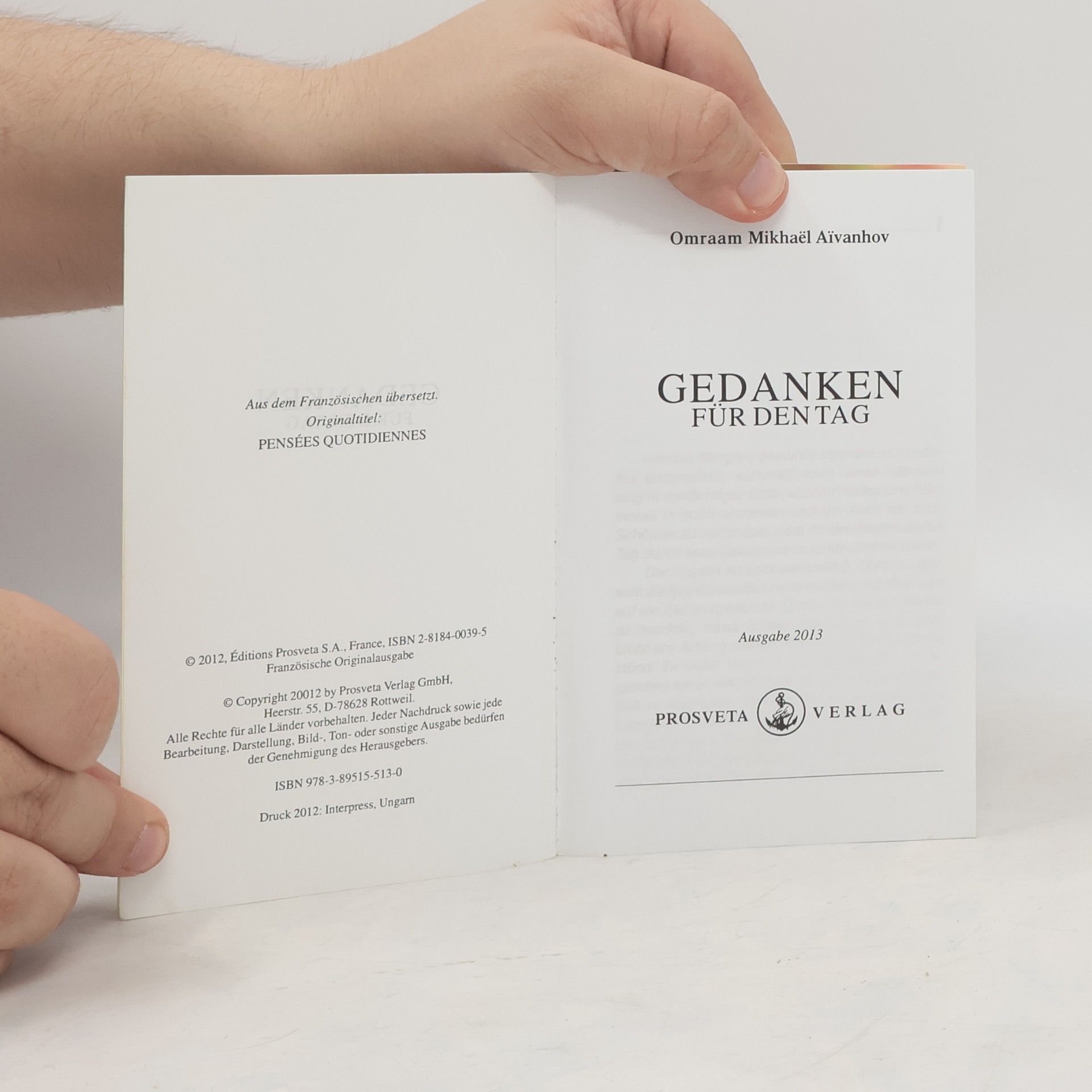 Omraam Mikhaël Aivanhov Gedanken für den Tag