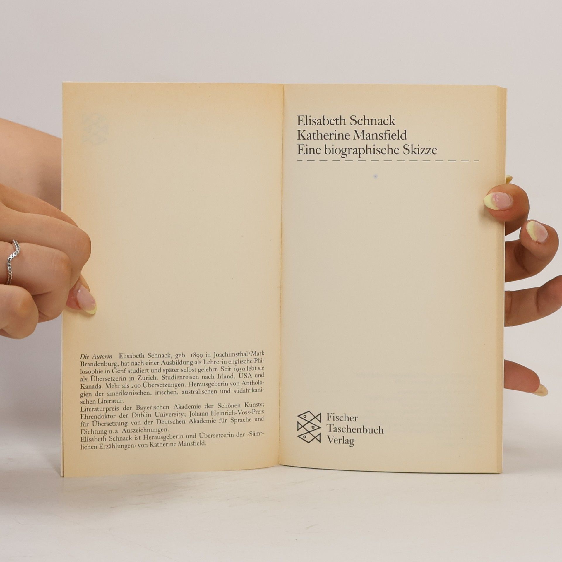 Elisabeth Schnack Katherine Mansfield