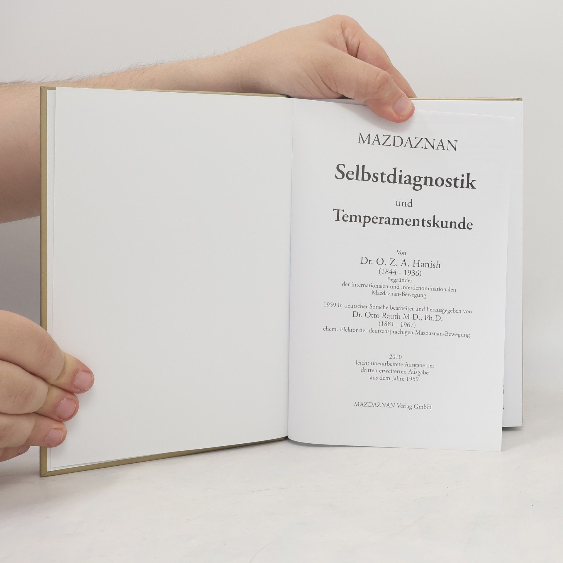 O. Z. A. Hanish Mazdaznan - Selbstdiagnostik