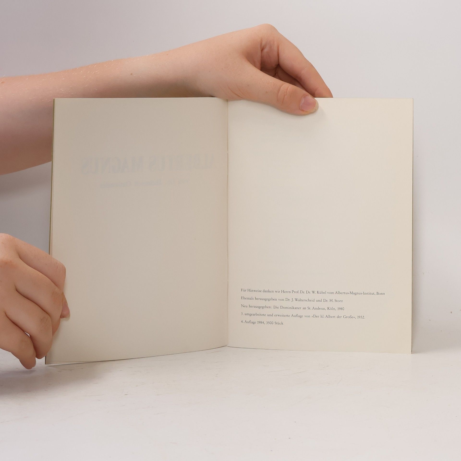 Albertus Magnus Quellenschrift