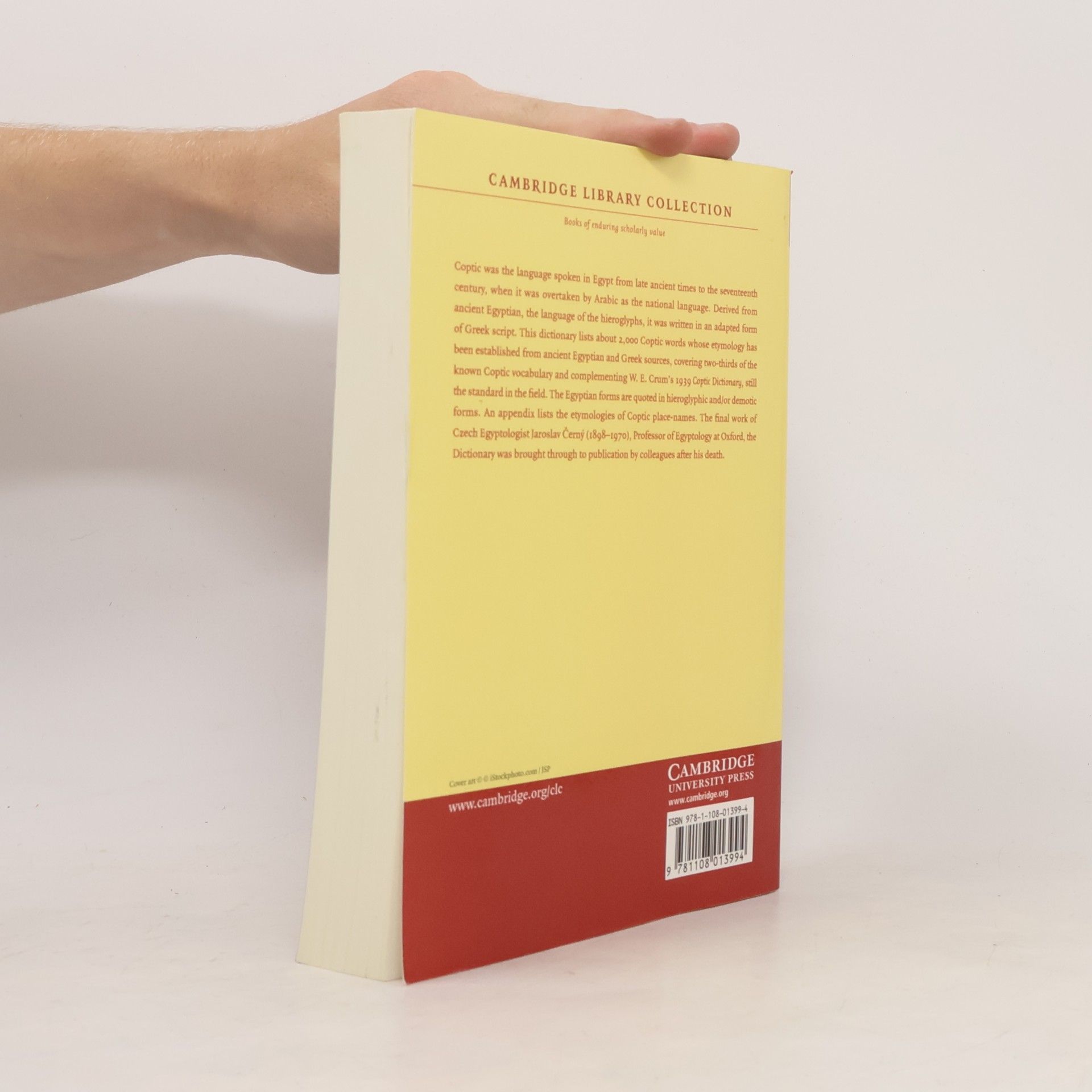 Jaroslav Černý Cambridge Library Collection: Linguistics: Coptic Etymological Dictionary