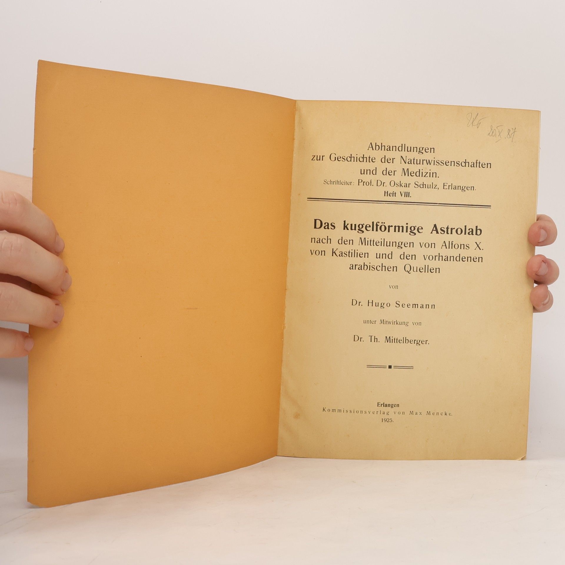 Hugo Seeman Das kugelförmige Astrolab