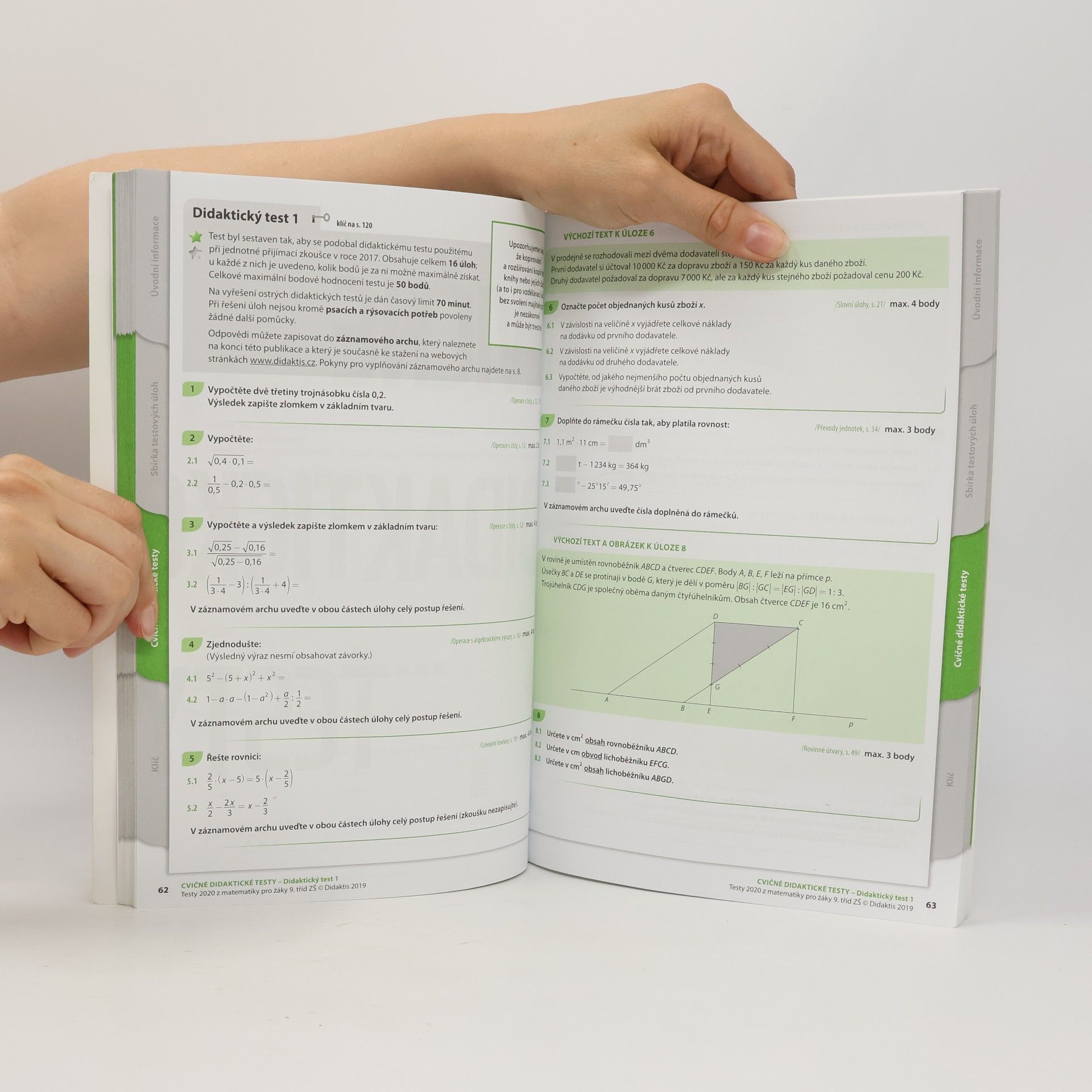Hana Hedbávná Testy 2020 pro žáky 9. tříd ZŠ z matematiky