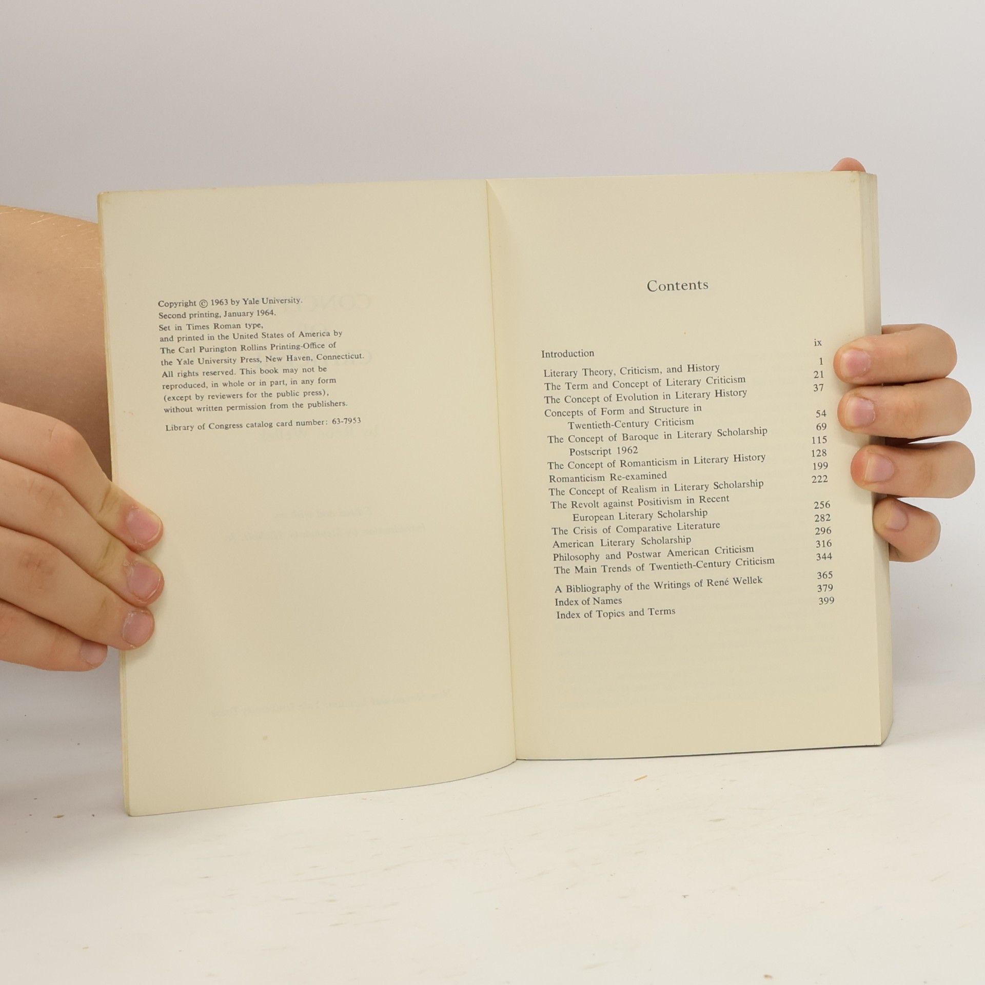 René Wellek Concepts of Criticism