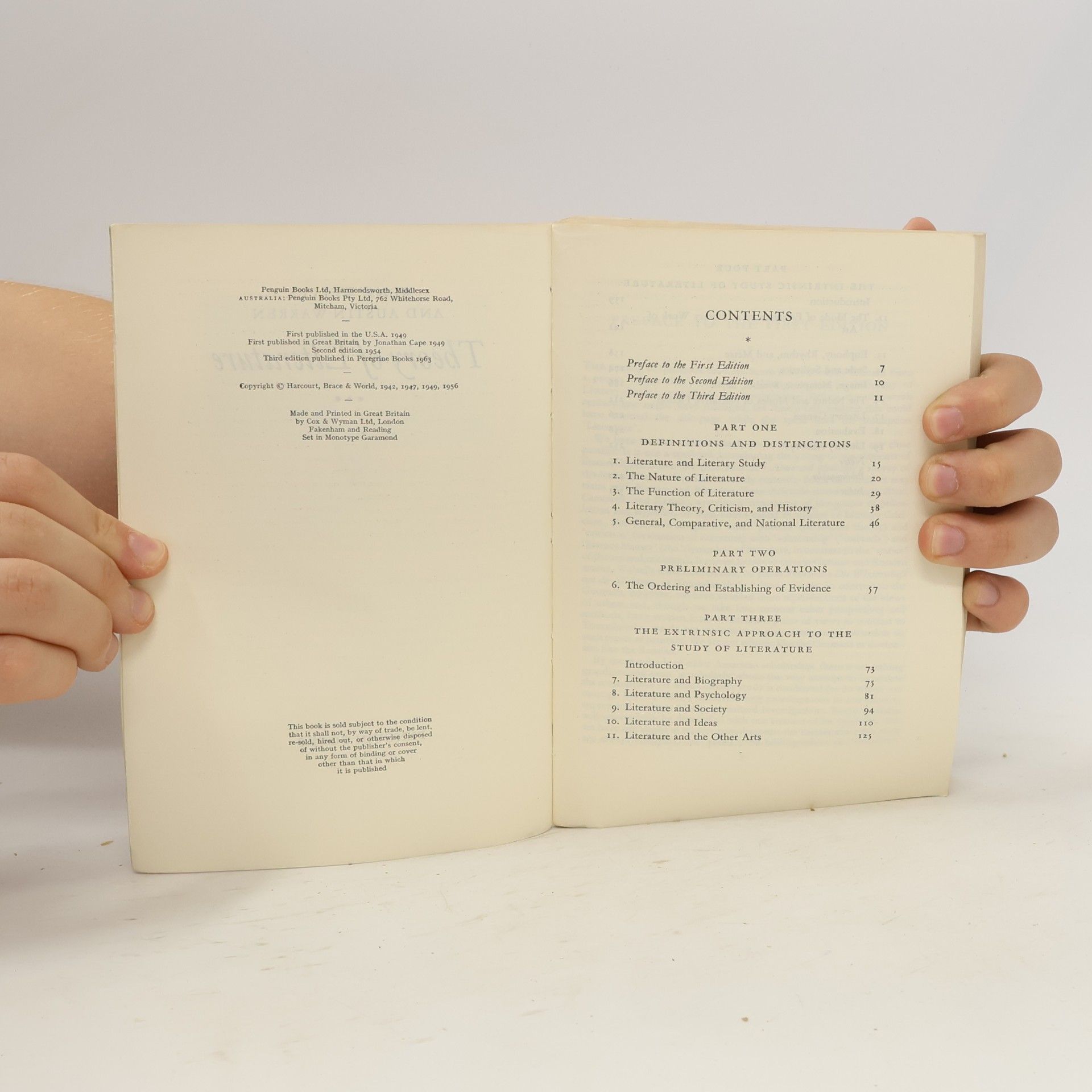 René Wellek Theory of Literature