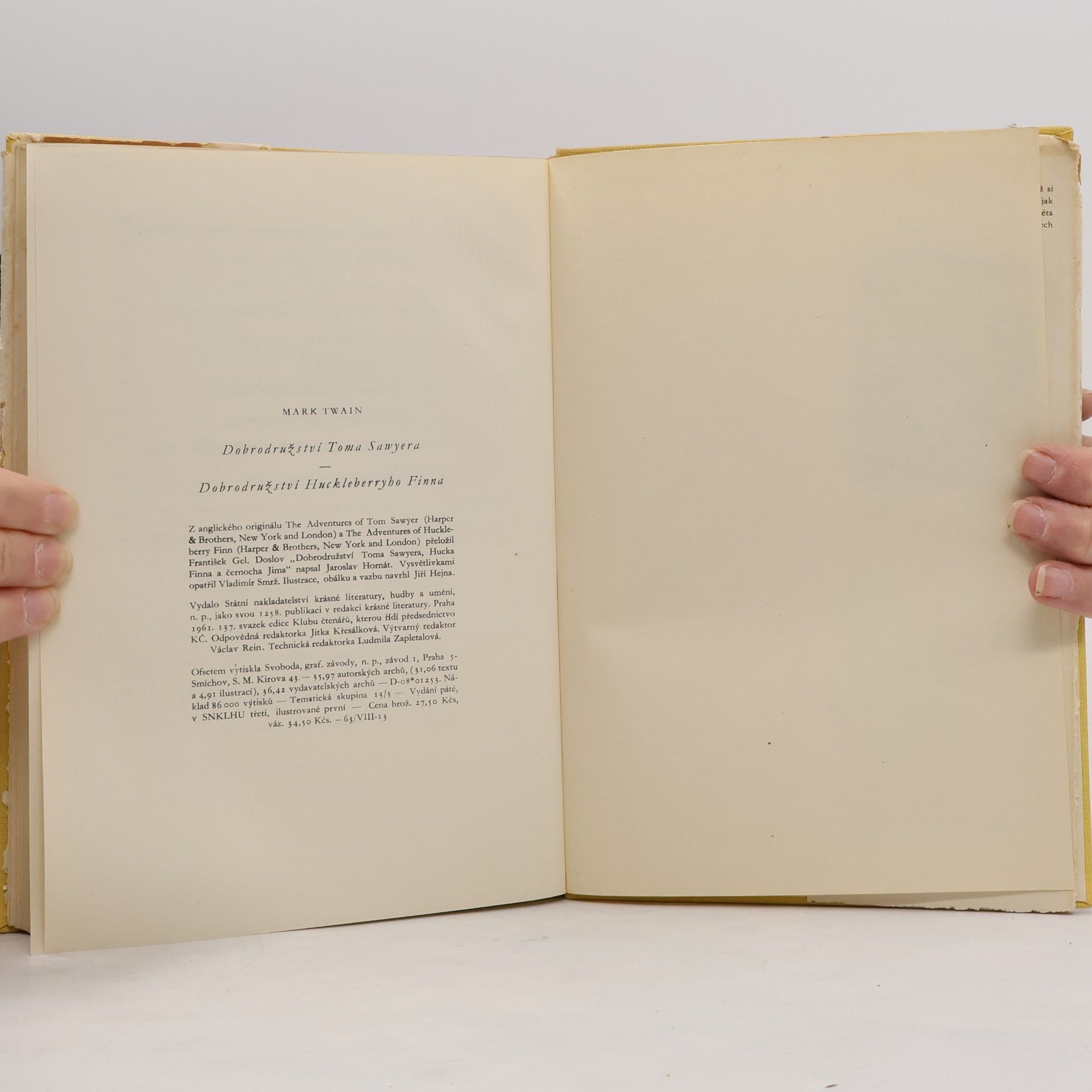 Mark Twain Dobrodružství Toma Sawyera a Huckleberryho Finna