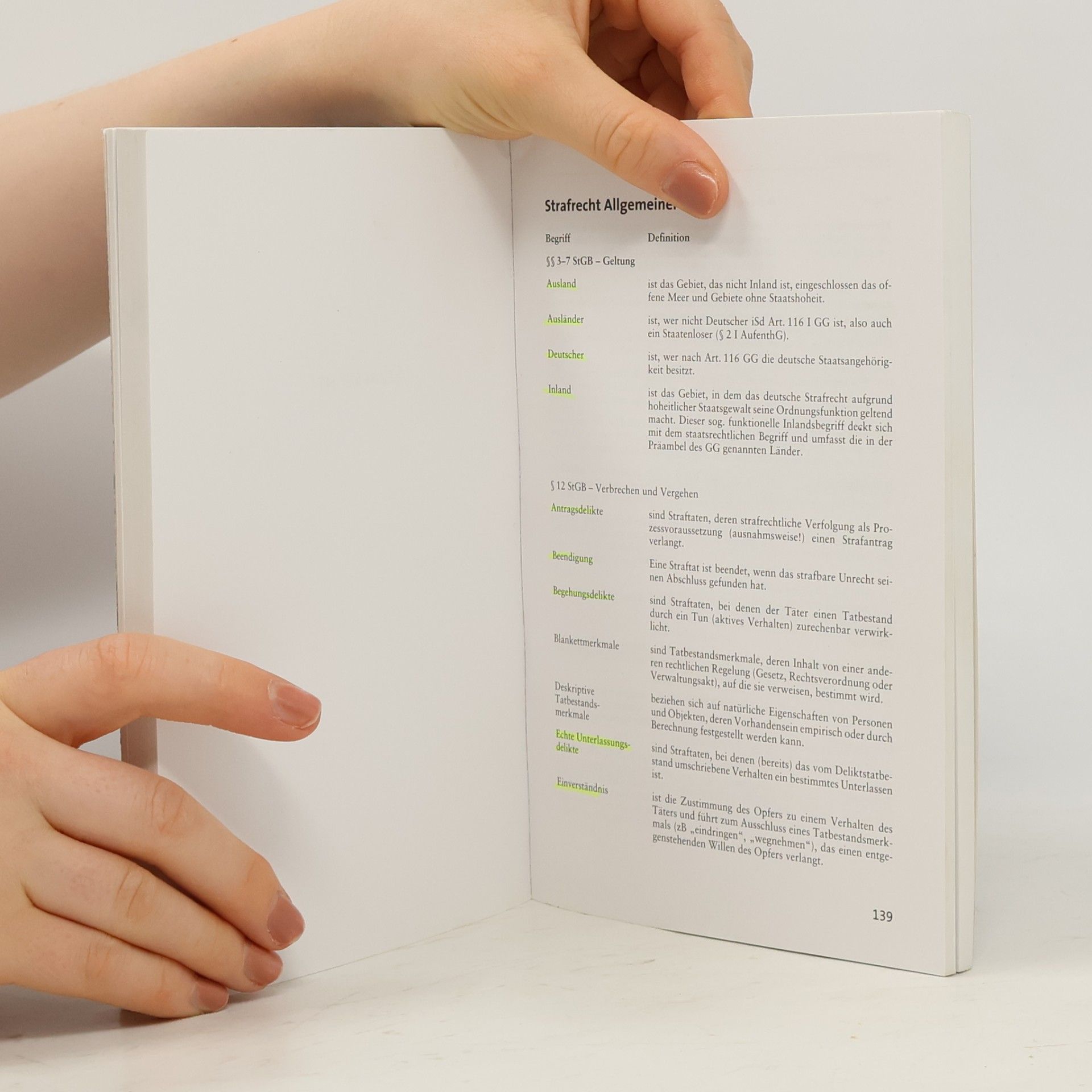 Taschen-Definitionen