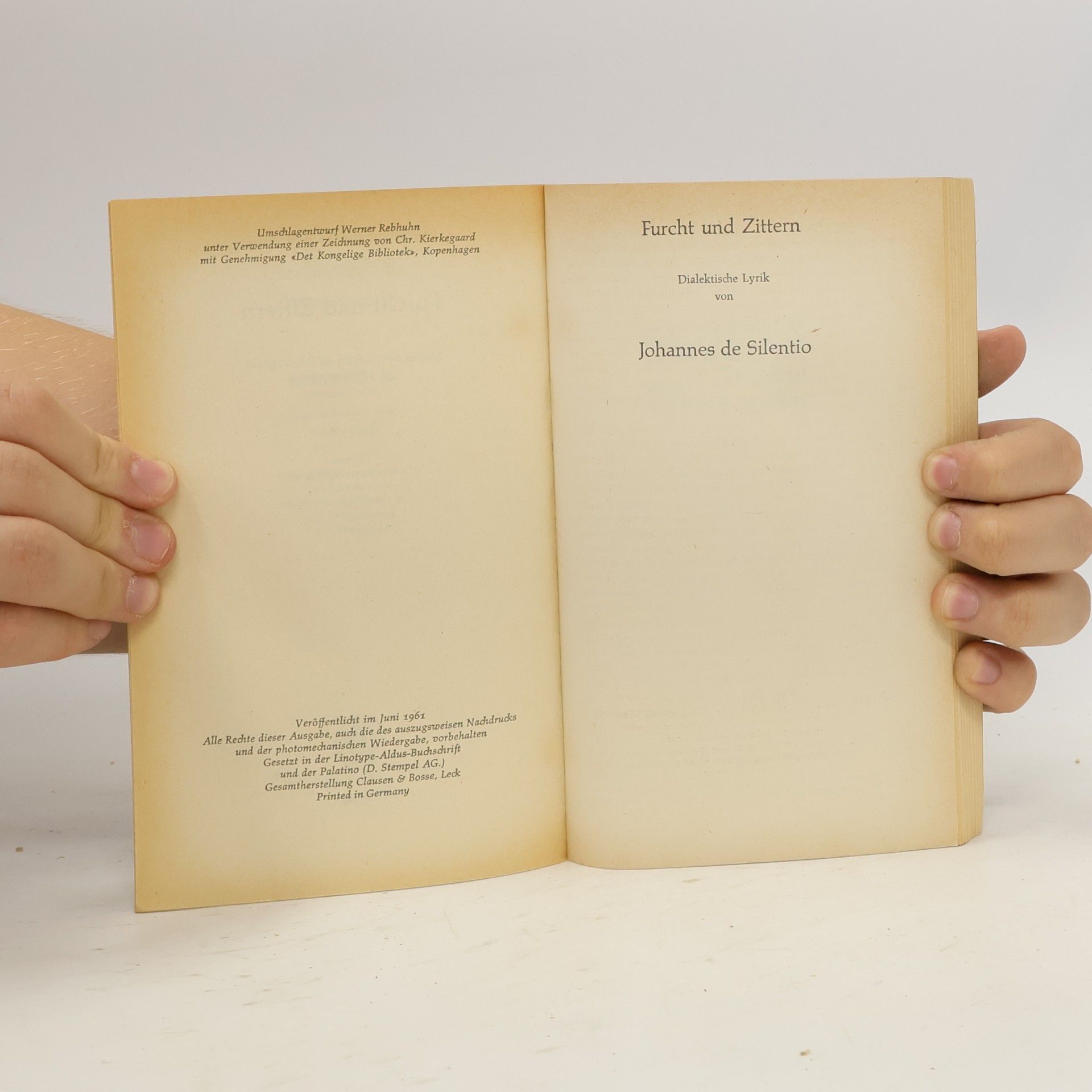 Søren Kierkegaard Furcht und Zittern