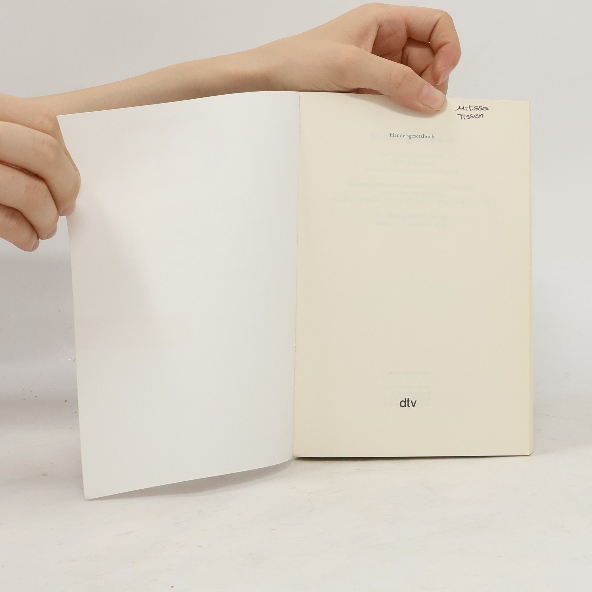 dtv Verlagsgesellschaft Handelsgesetzbuch