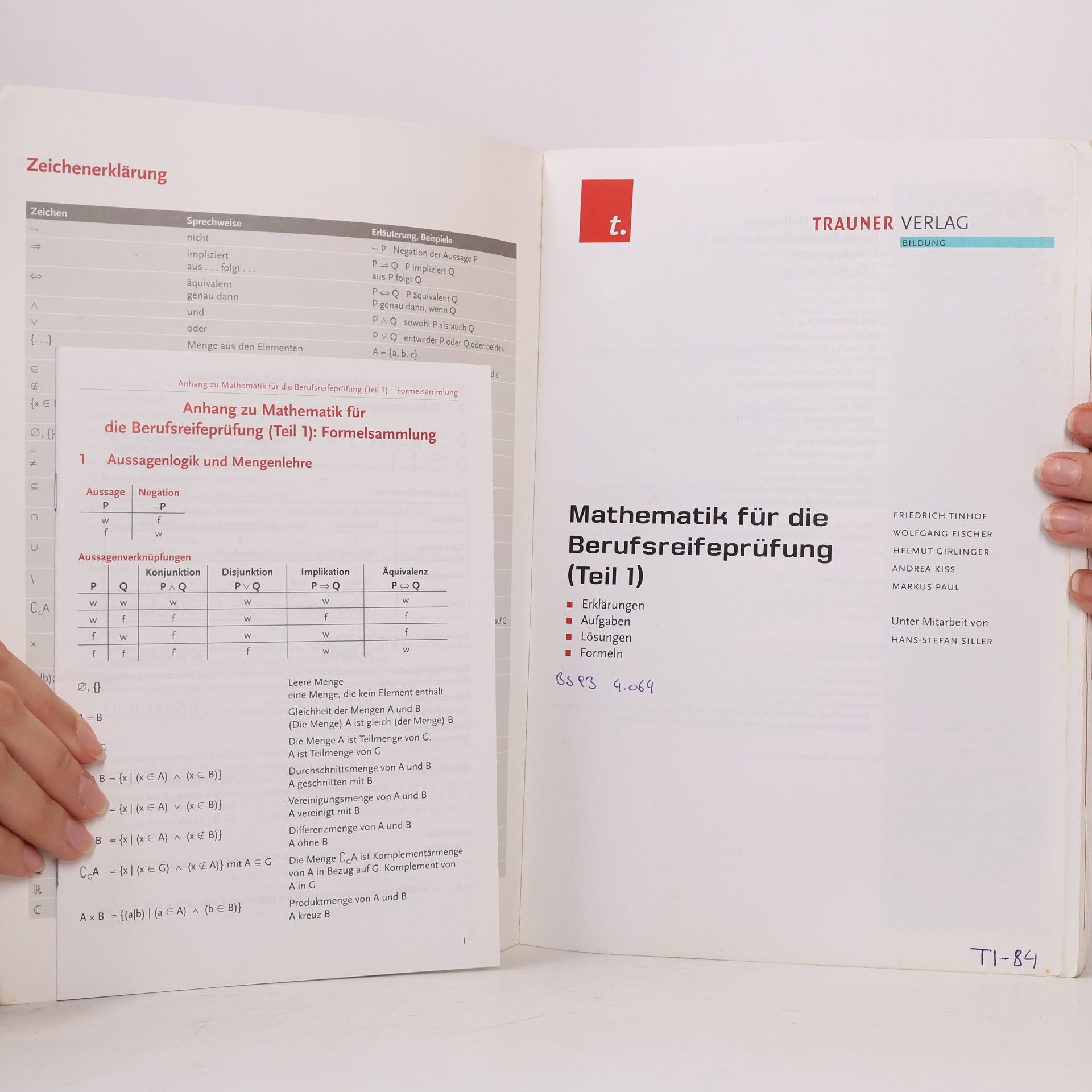 Friedrich Tinhof Mathematik für die Berufsreifeprüfung. Teil 1
