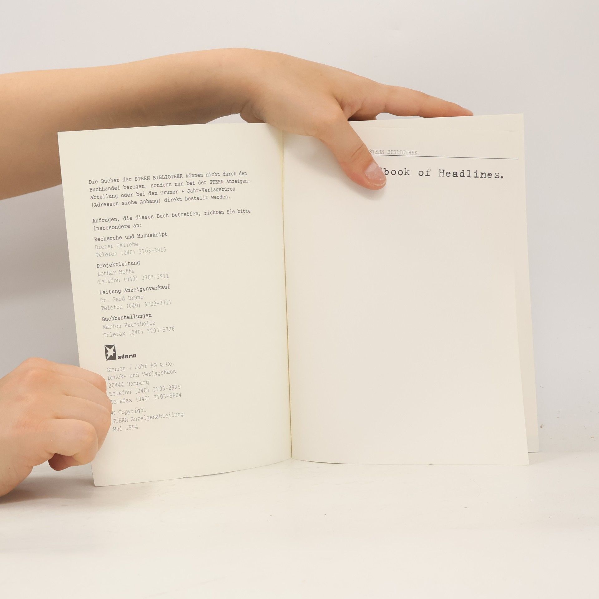 Dieter Caliebe Handbook of Headlines