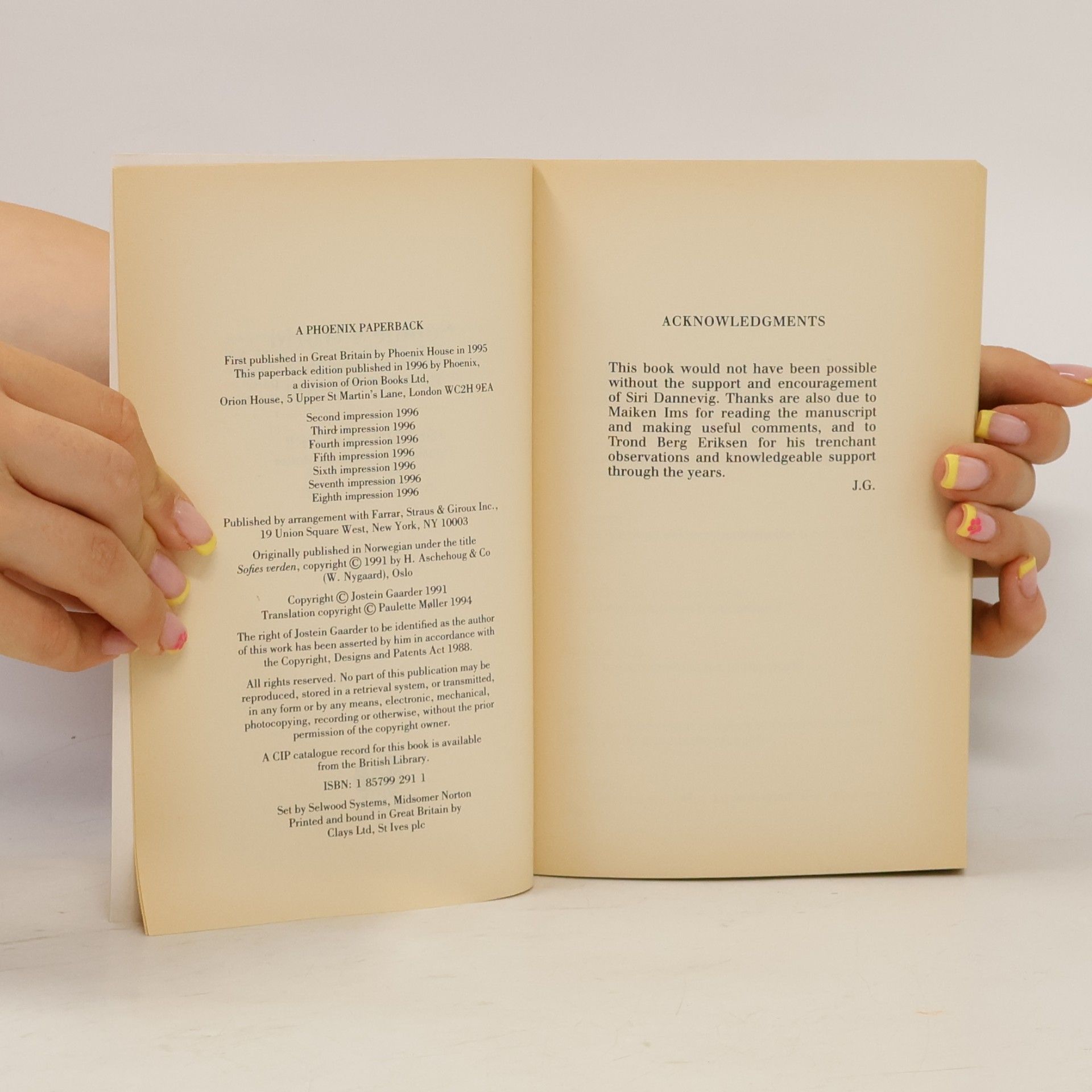 Jostein Gaarder Sophie's World
