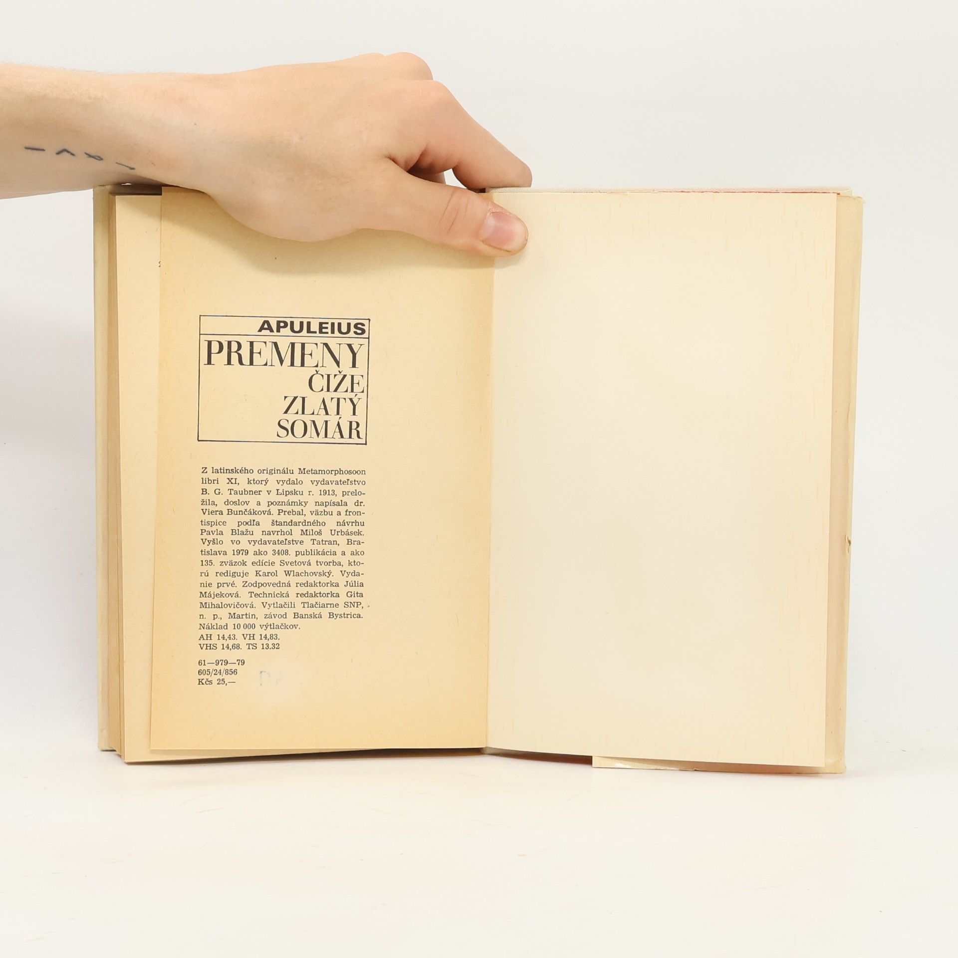 Lucius Apuleius Premeny čiže zlatý somár