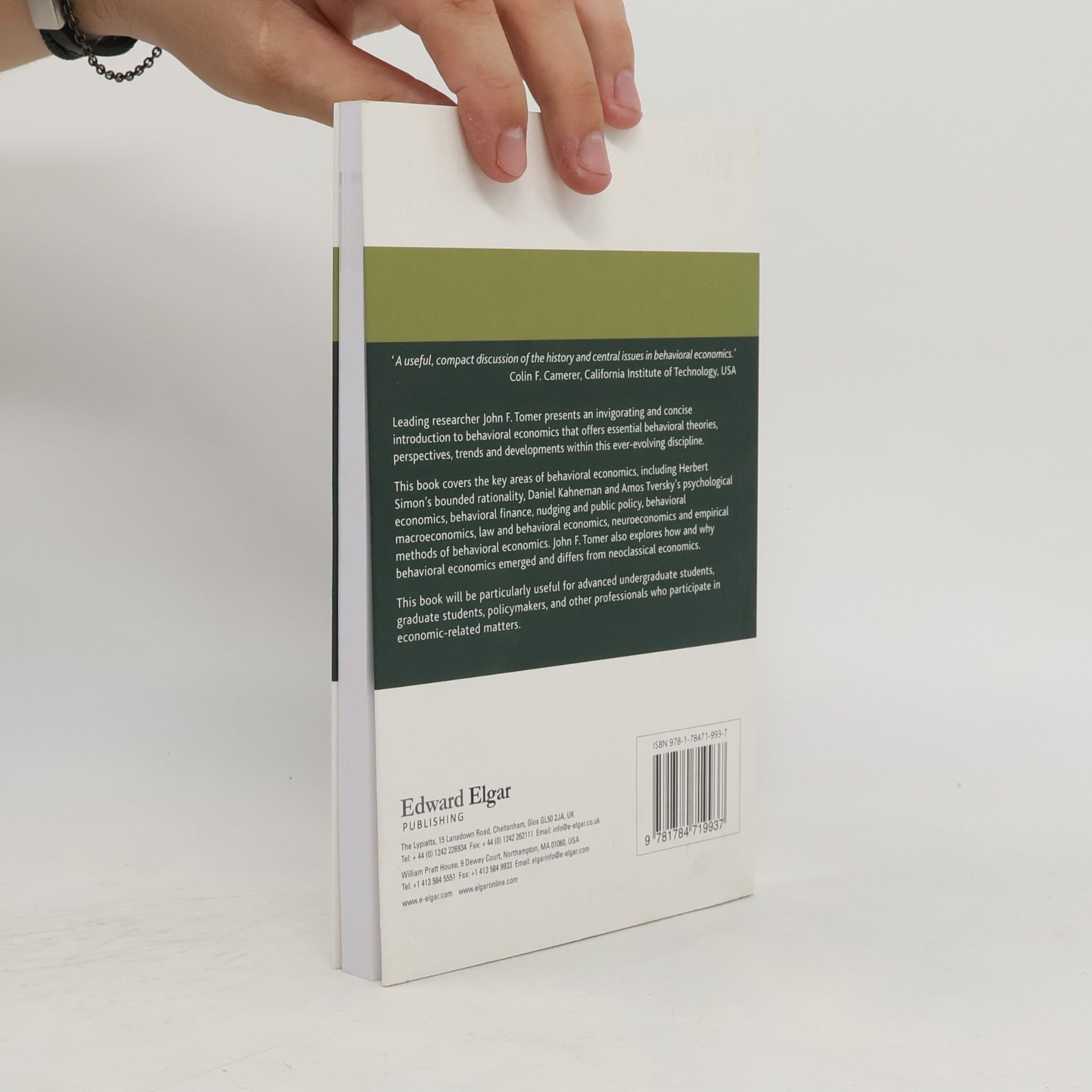 John F. Tomer Elgar Advanced Introductions: Advanced Introduction to Behavioral Economics