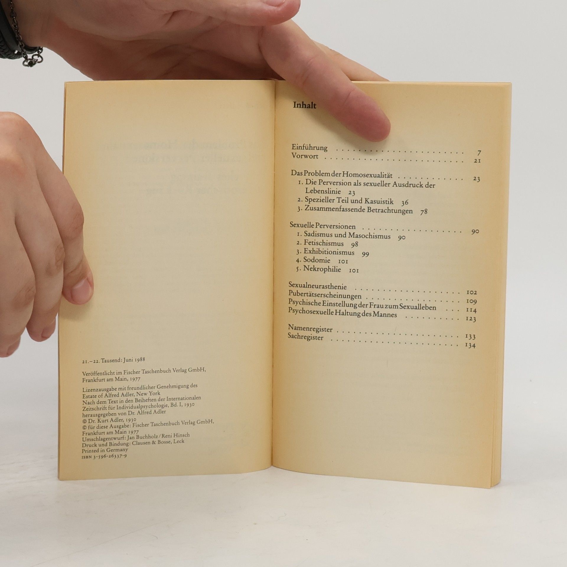 Alfred Adler Das Problem der Homosexualität und sexueller Perversionen