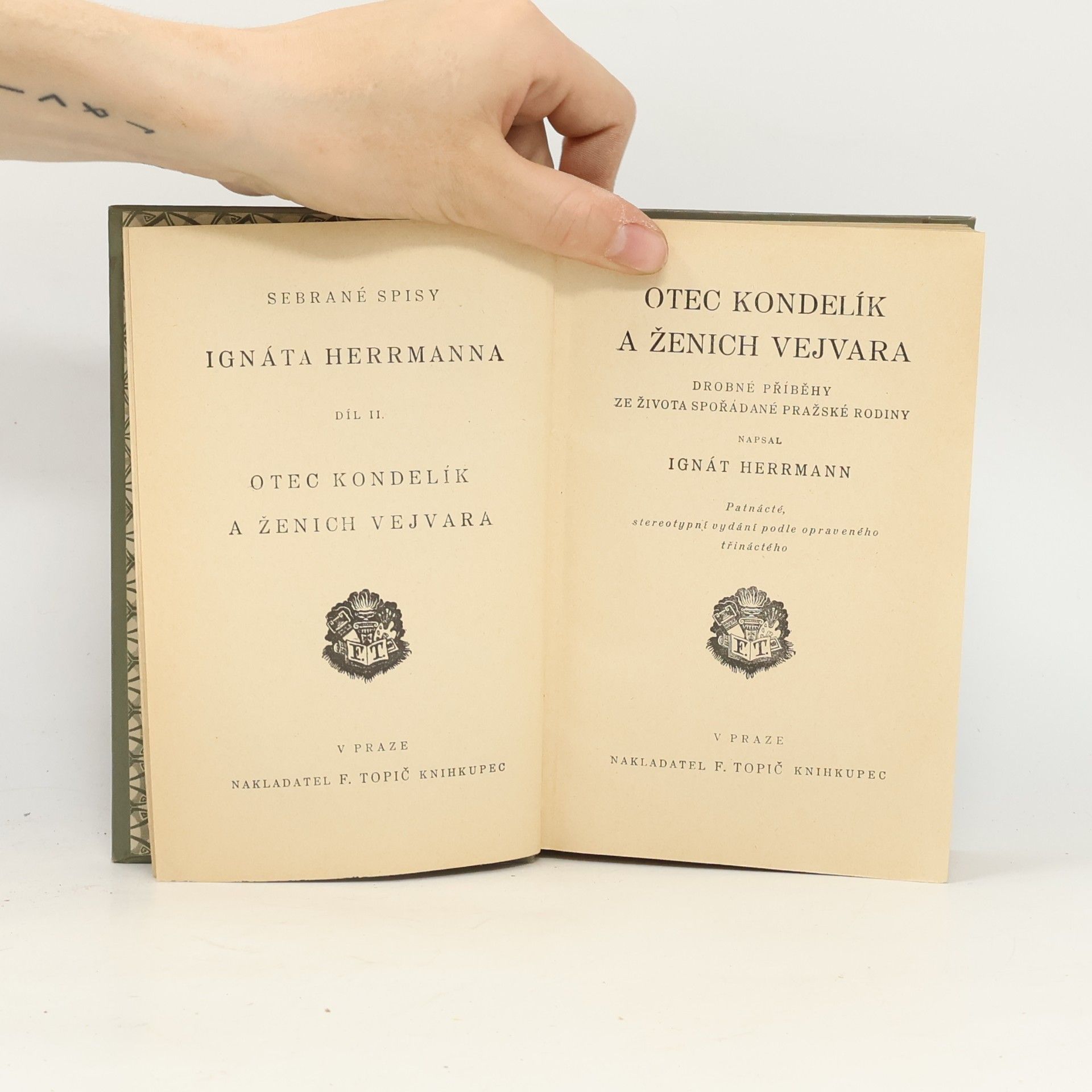 Ignát Herrmann Otec Kondelík a ženich Vejvara