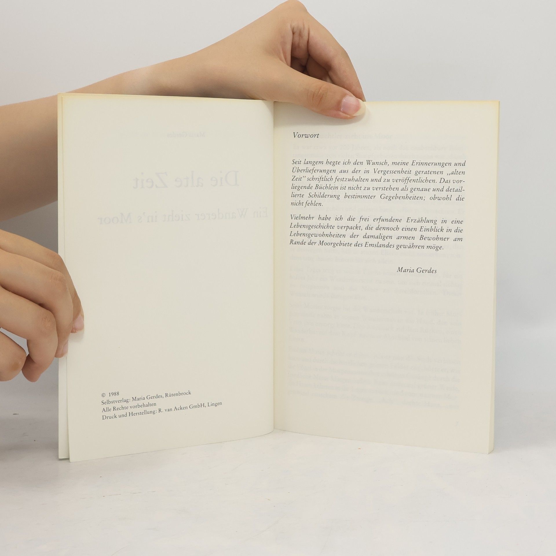 Maria Gerdes Die alte Zeit