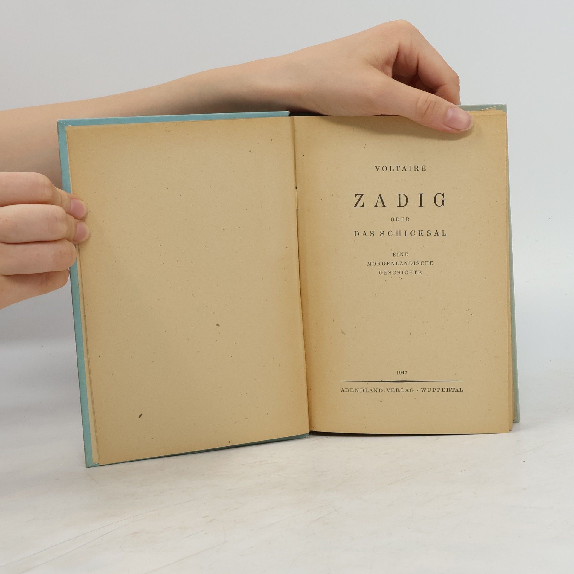 Voltaire Zadig oder Das Schicksal