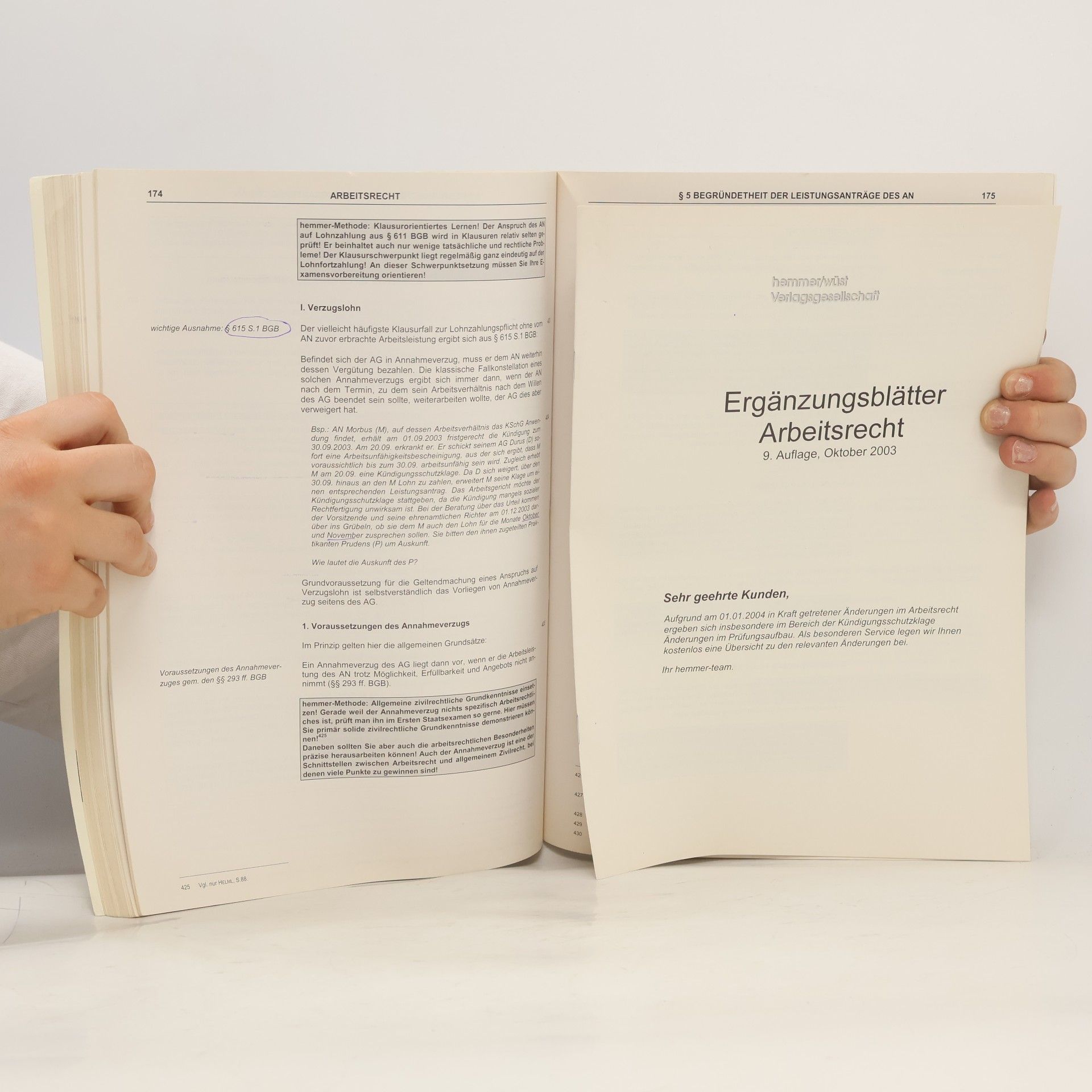 Karl-Edmund Hemmer Arbeitsrecht
