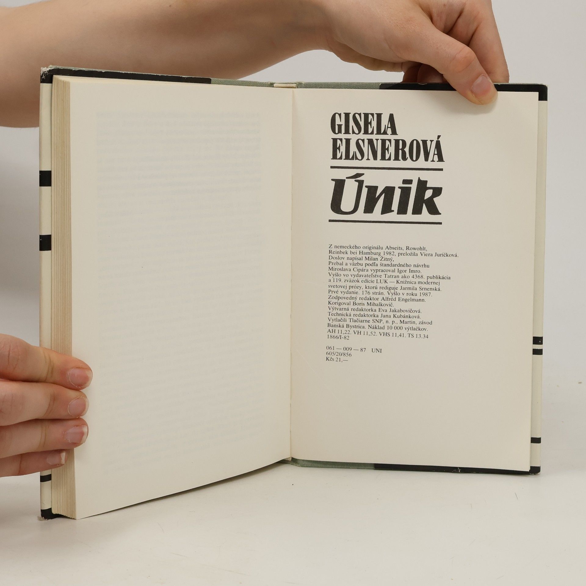 Elsnerová Gisela Únik
