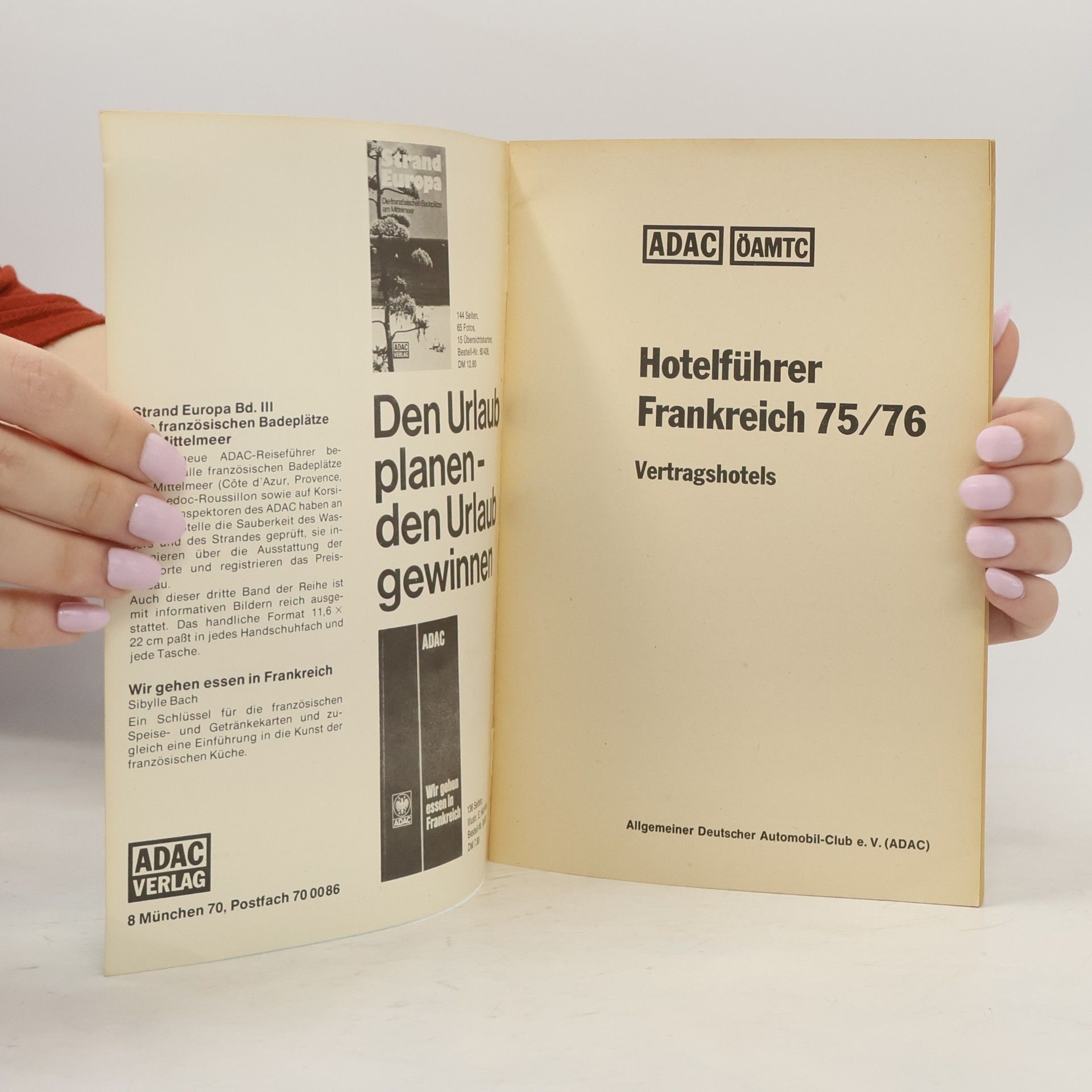 Collectif d'auteurs Hotelführer Frankreich 75/76. Vertragshotels