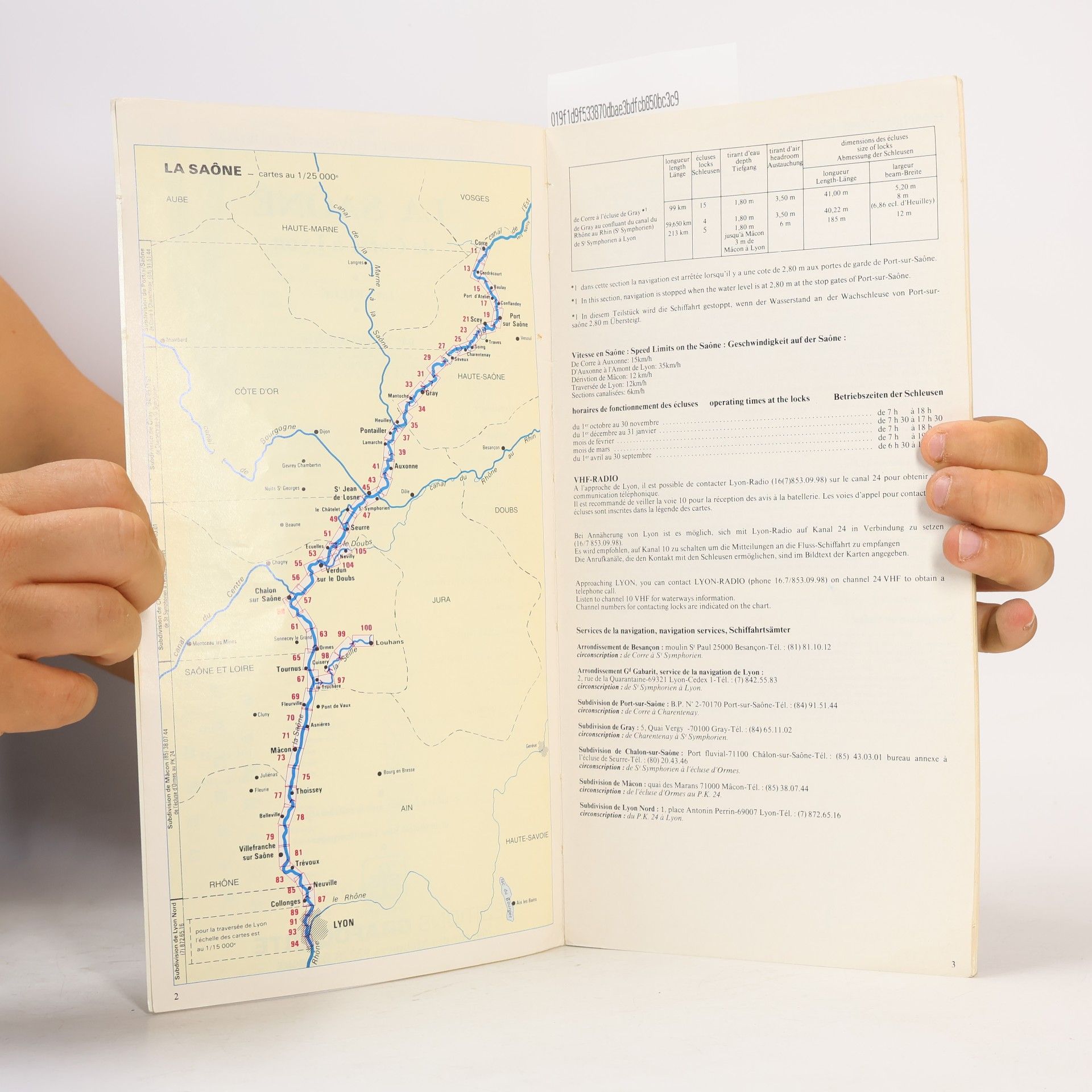 AA.VV. Guide de Navigation Fluviale La Saone de Corre a Lyon
