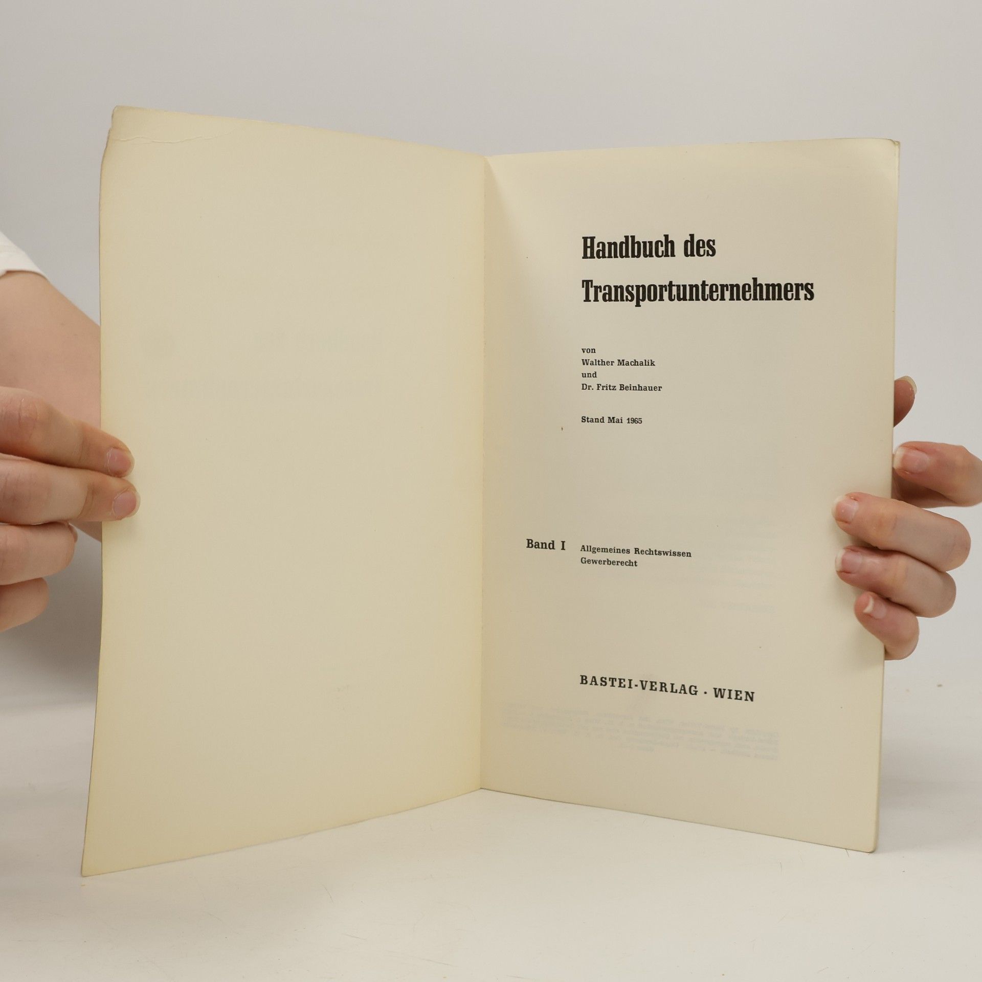 Walther Machalik Handbuch des Transportunternehmers