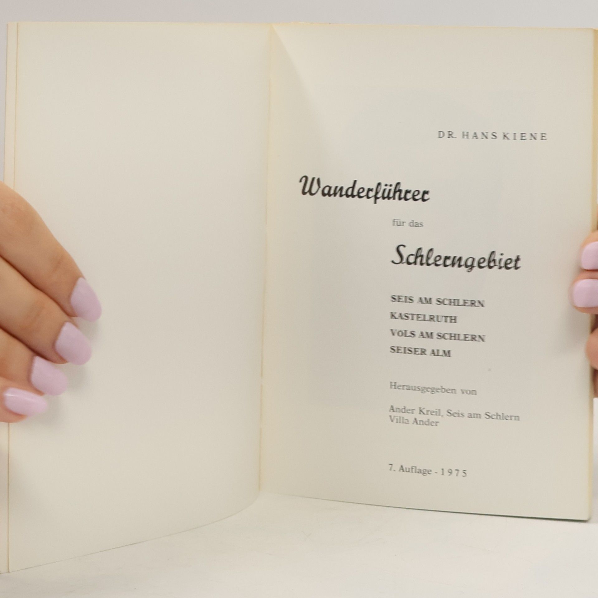 Hans Kiene Wanderführer für das Schlerngebiet