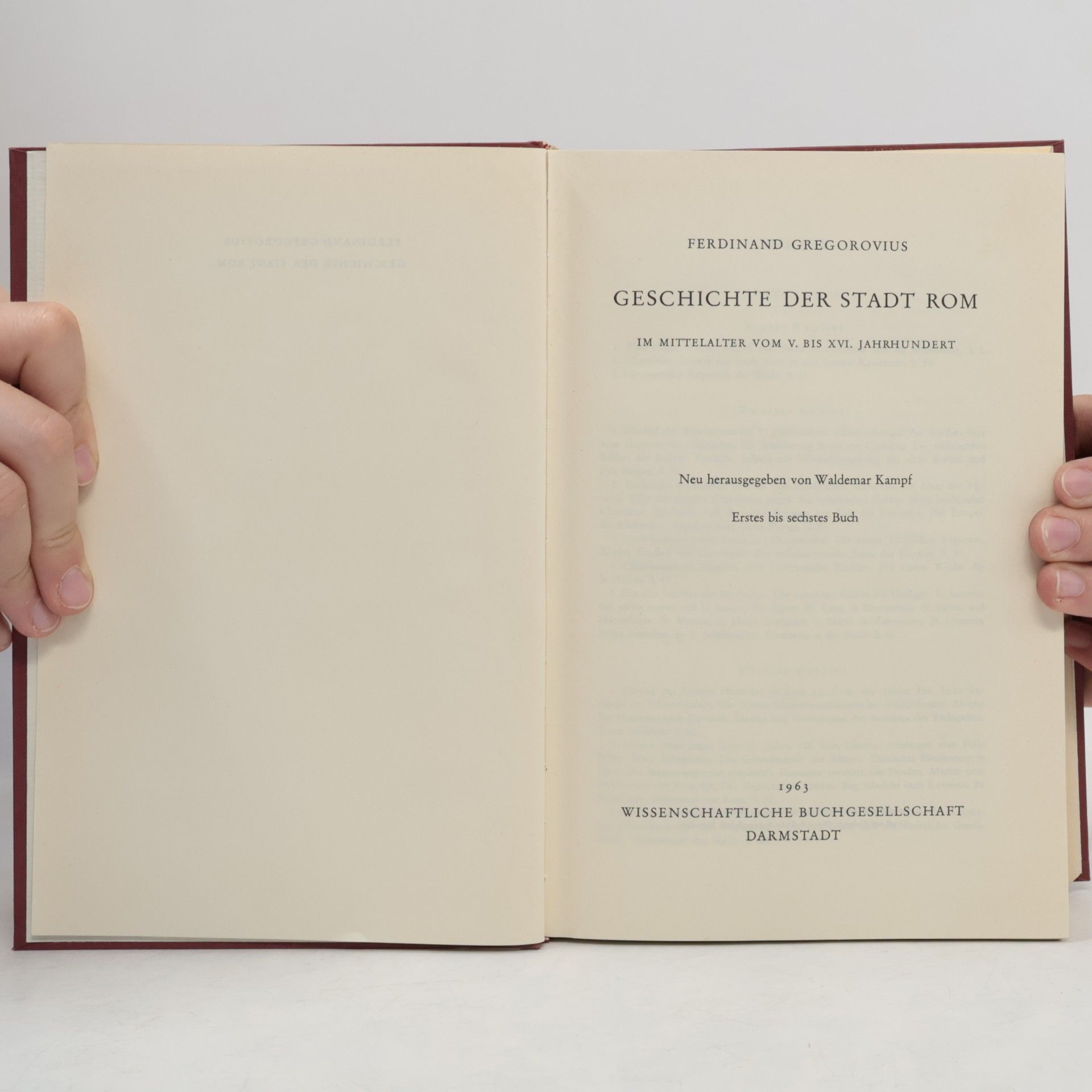 Ferdinand Gregorovius Geschichte der Stadt Rom