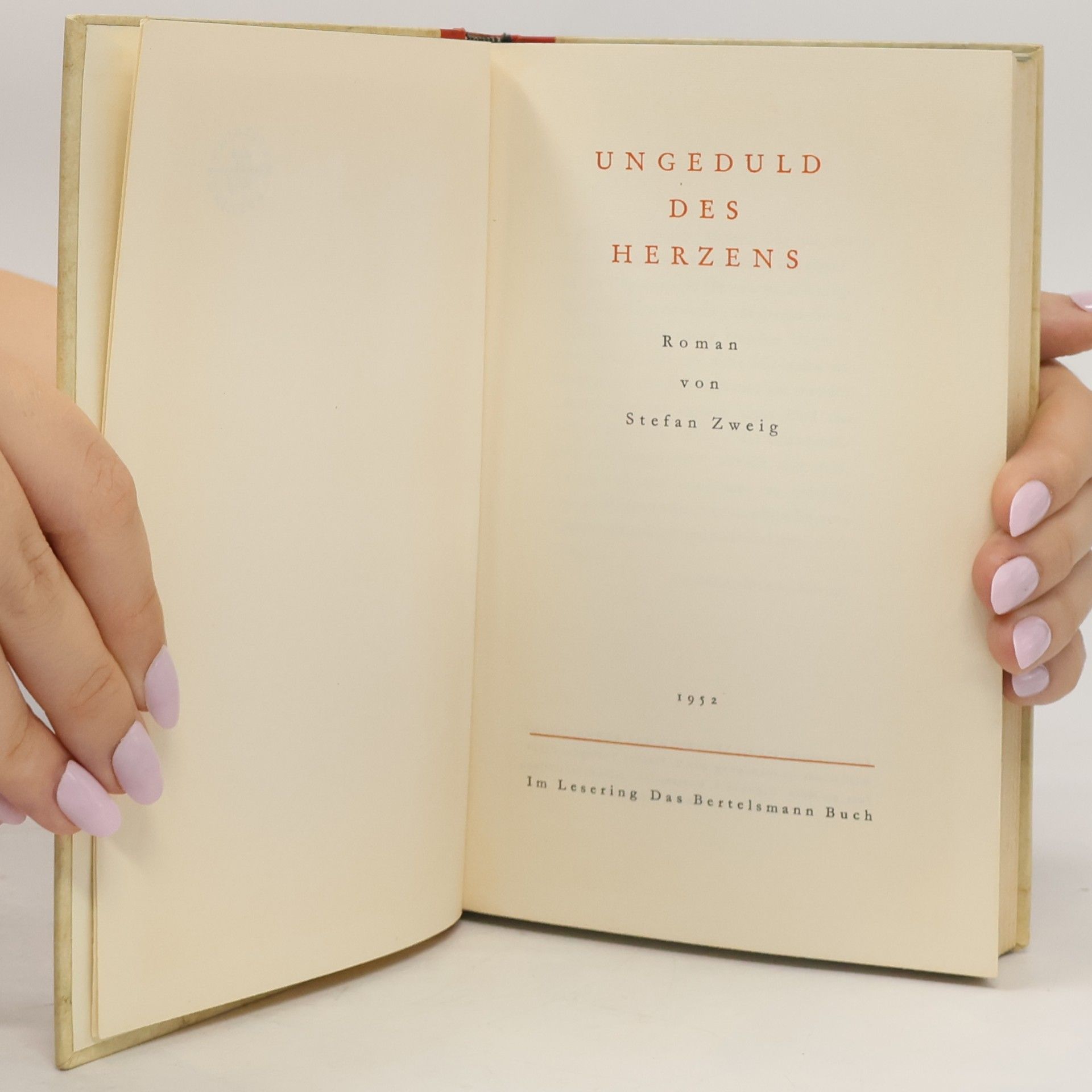 Stefan Zweig Ungeduld des Herzens