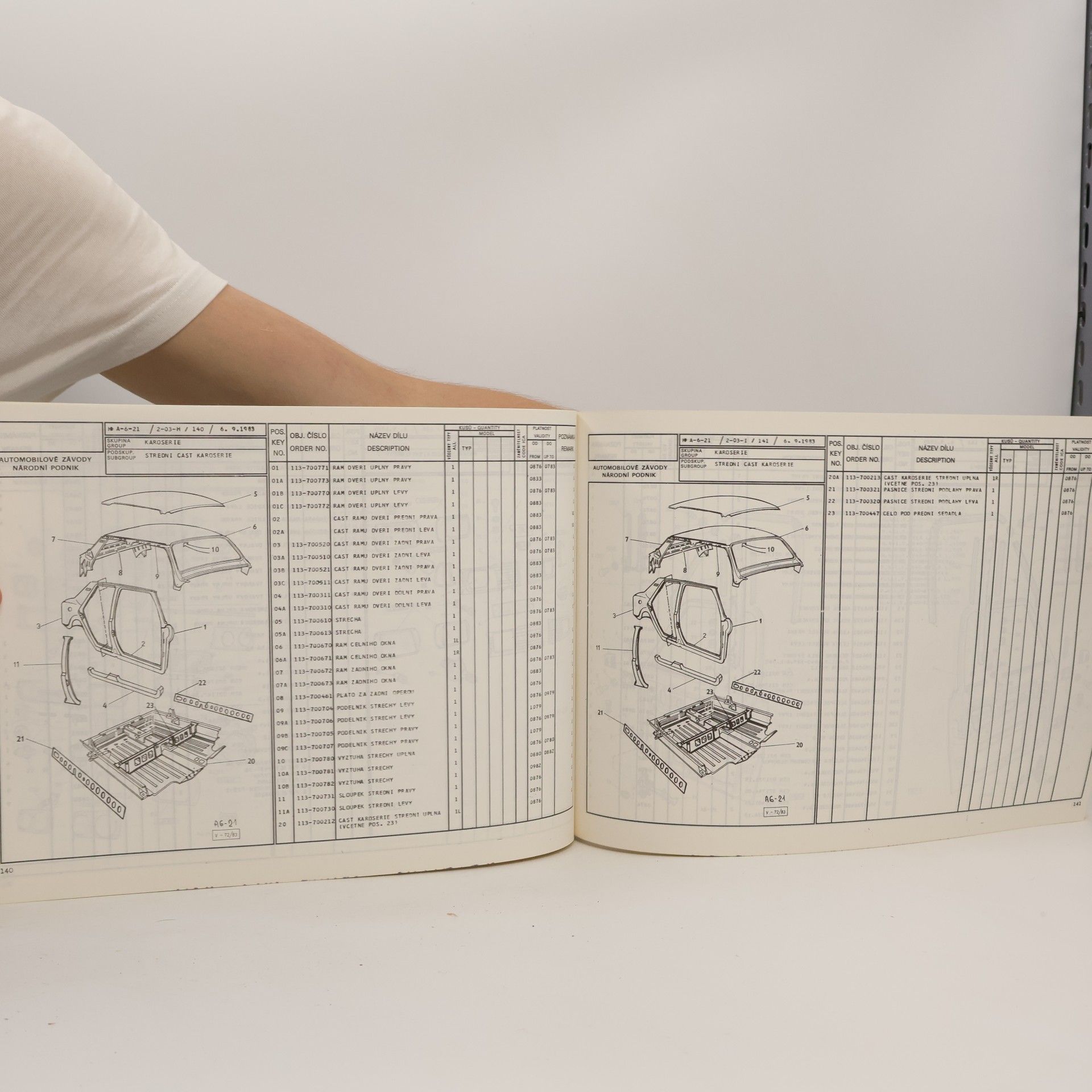Kolektiv autorů Škoda - seznam náhradních dílů 105, 120