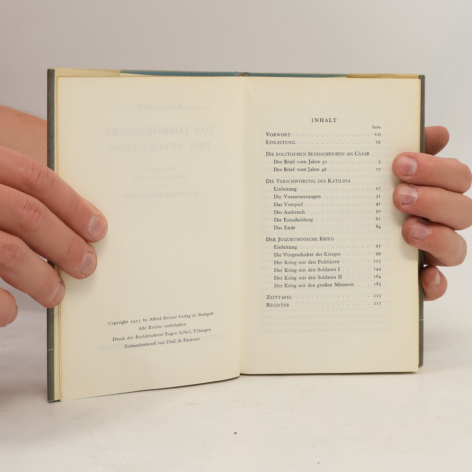Heinrich Weinstock Sallust. Das Jahrhundert der Revolution