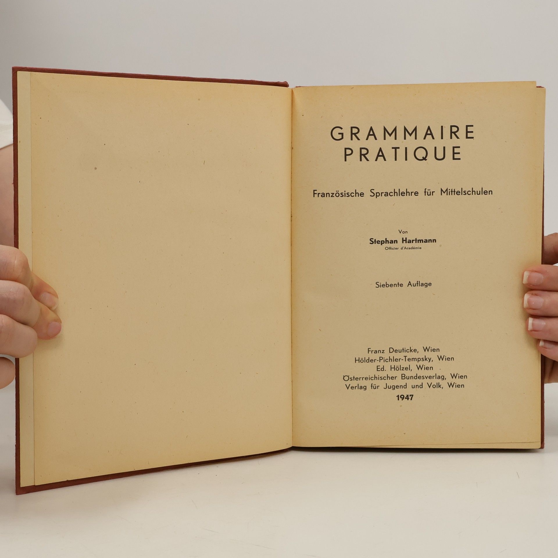 Stephan Hartmann Grammaire Pratique