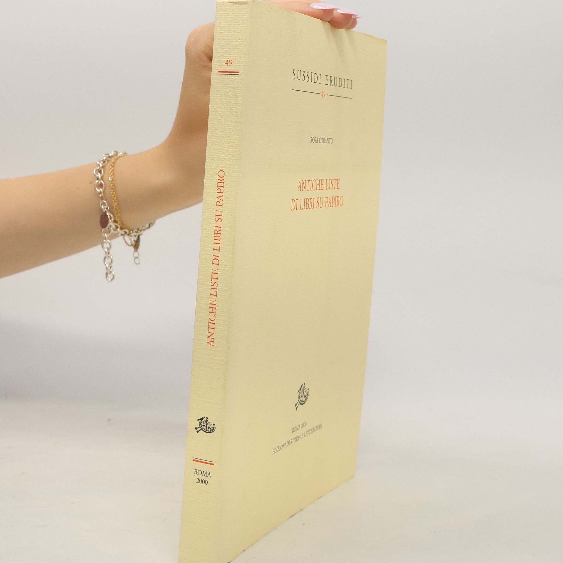 Sussidi eruditi - 49: Antiche liste di libri su papiro