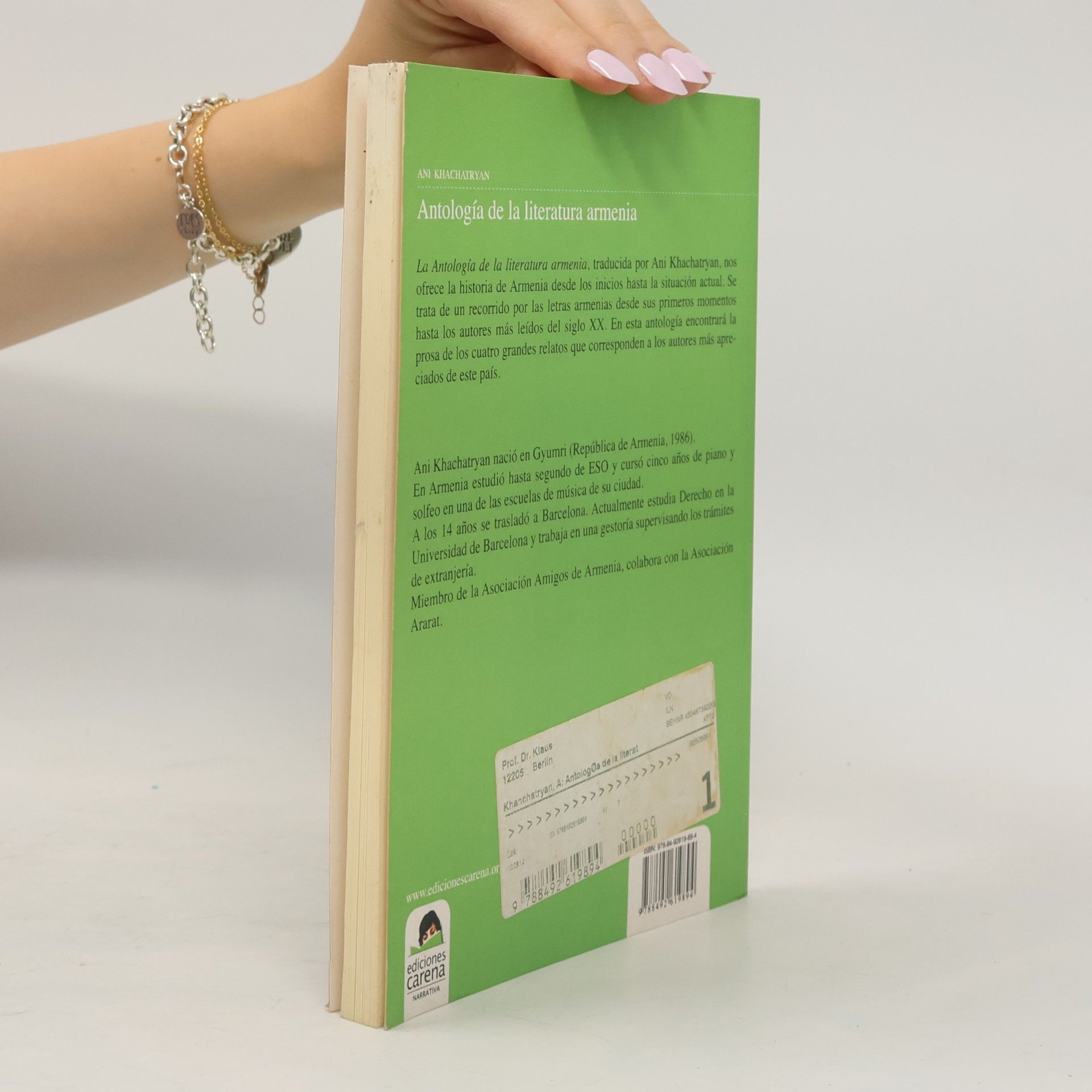 Ani Khachatryan Antología de la literatura armenia