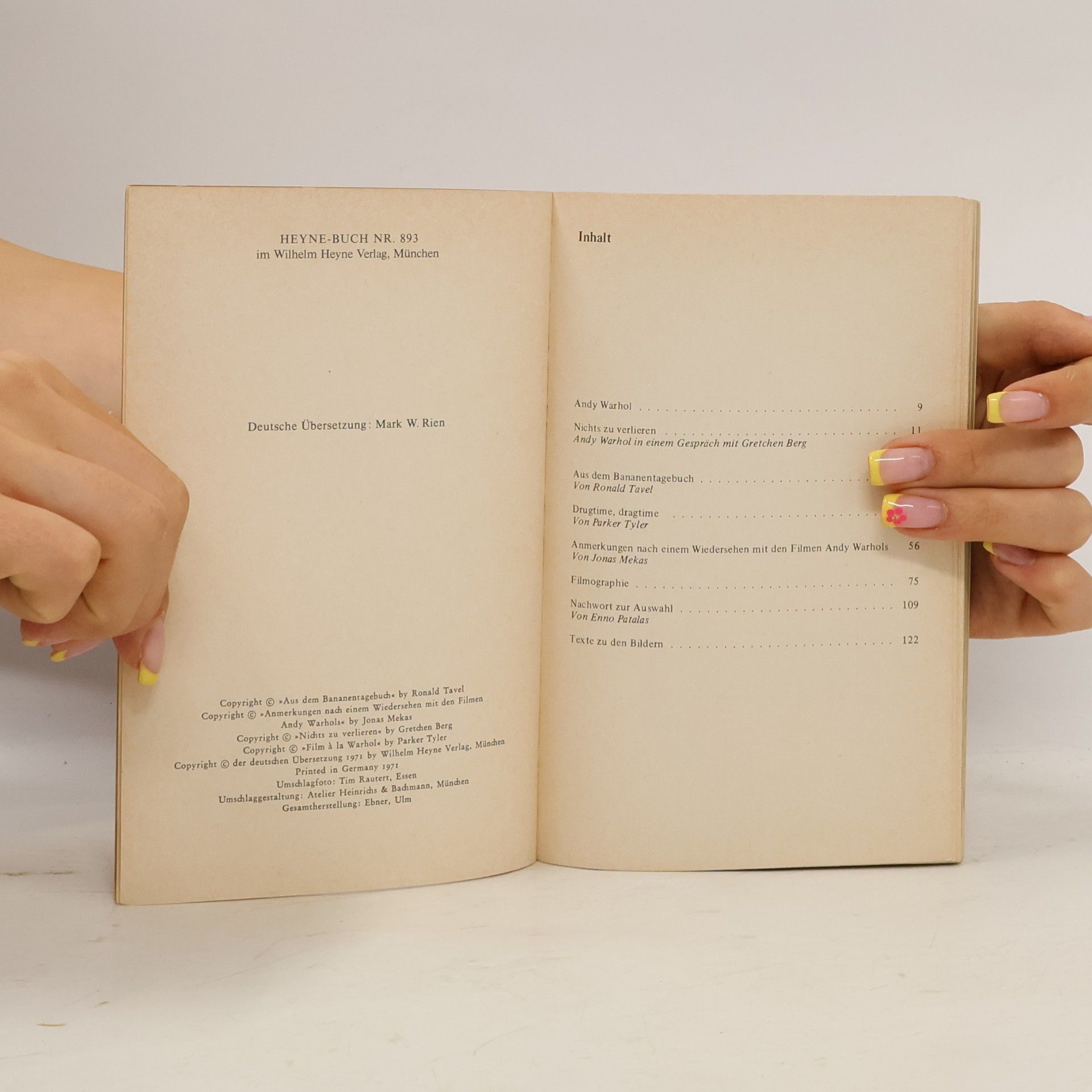 Andy Warhol Andy Warhol und seine Filme. Eine Dokumentation